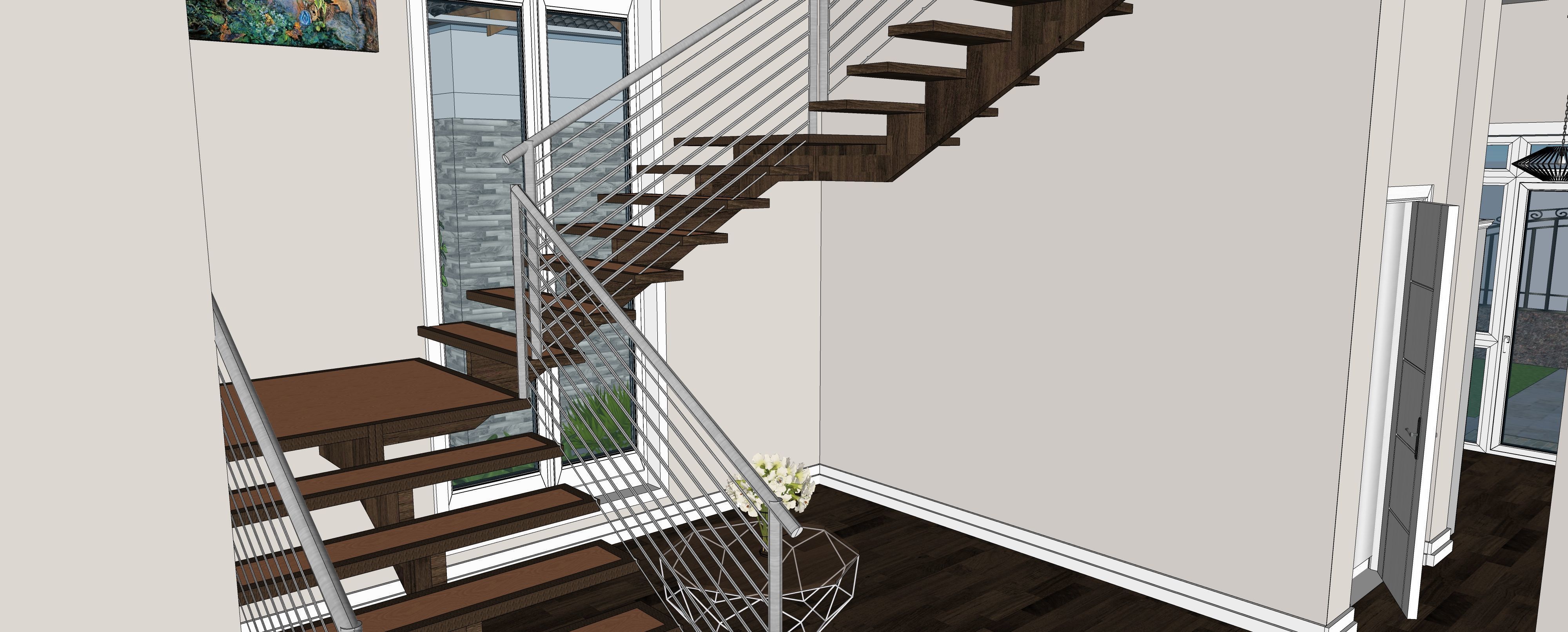 Two story double car garage 3D model_50