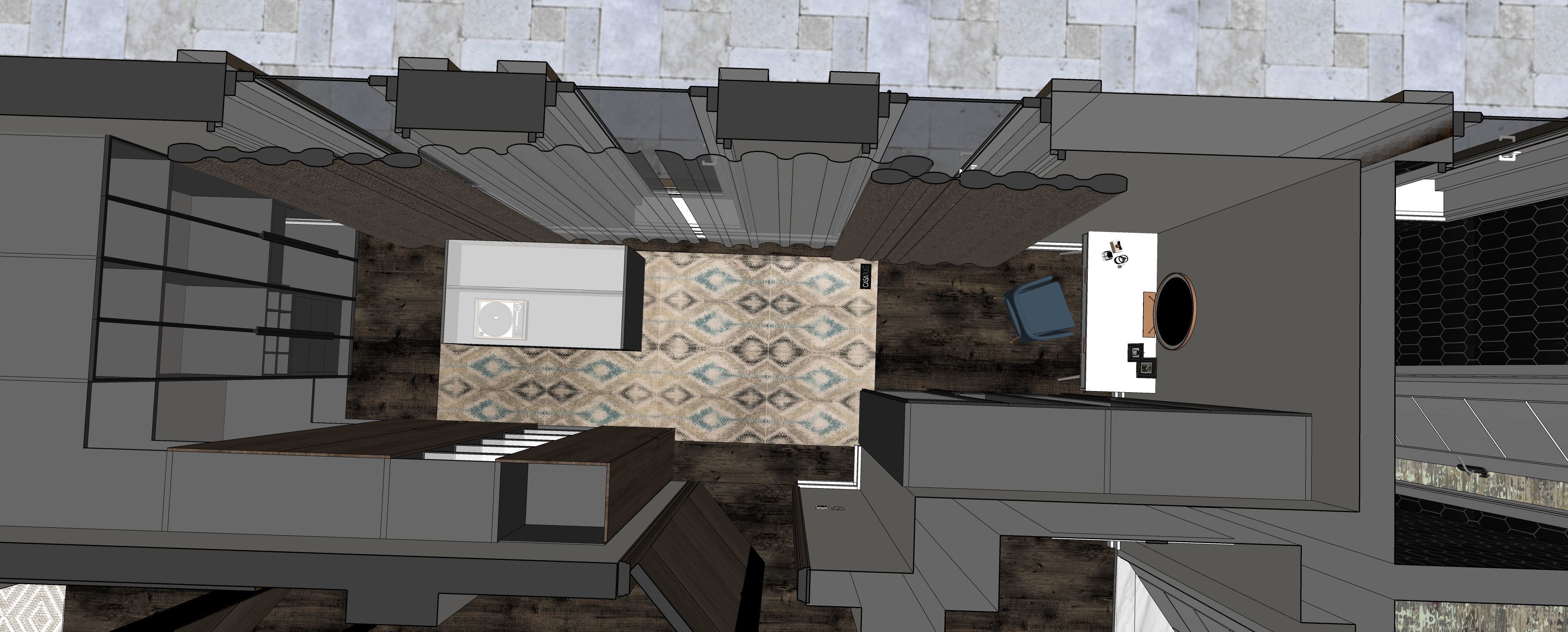 Two story double car garage 3D model_18