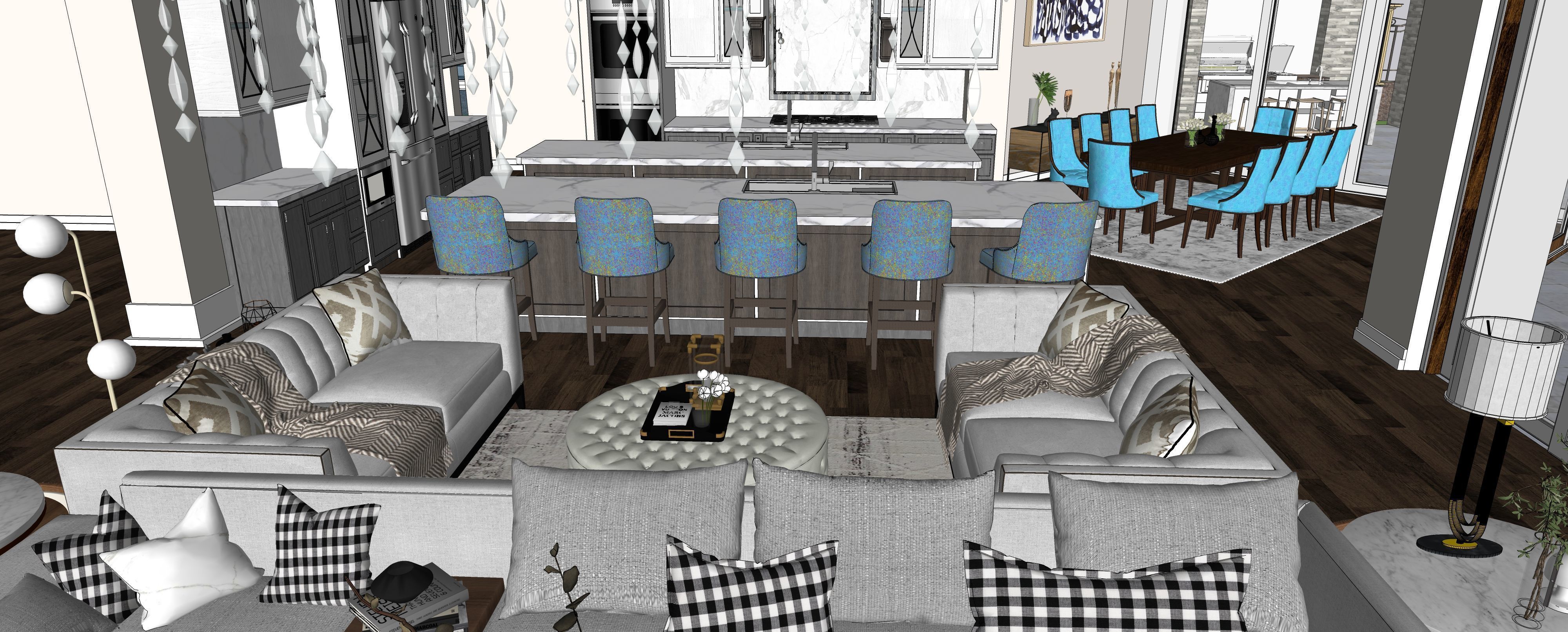 Two story double car garage 3D model_35