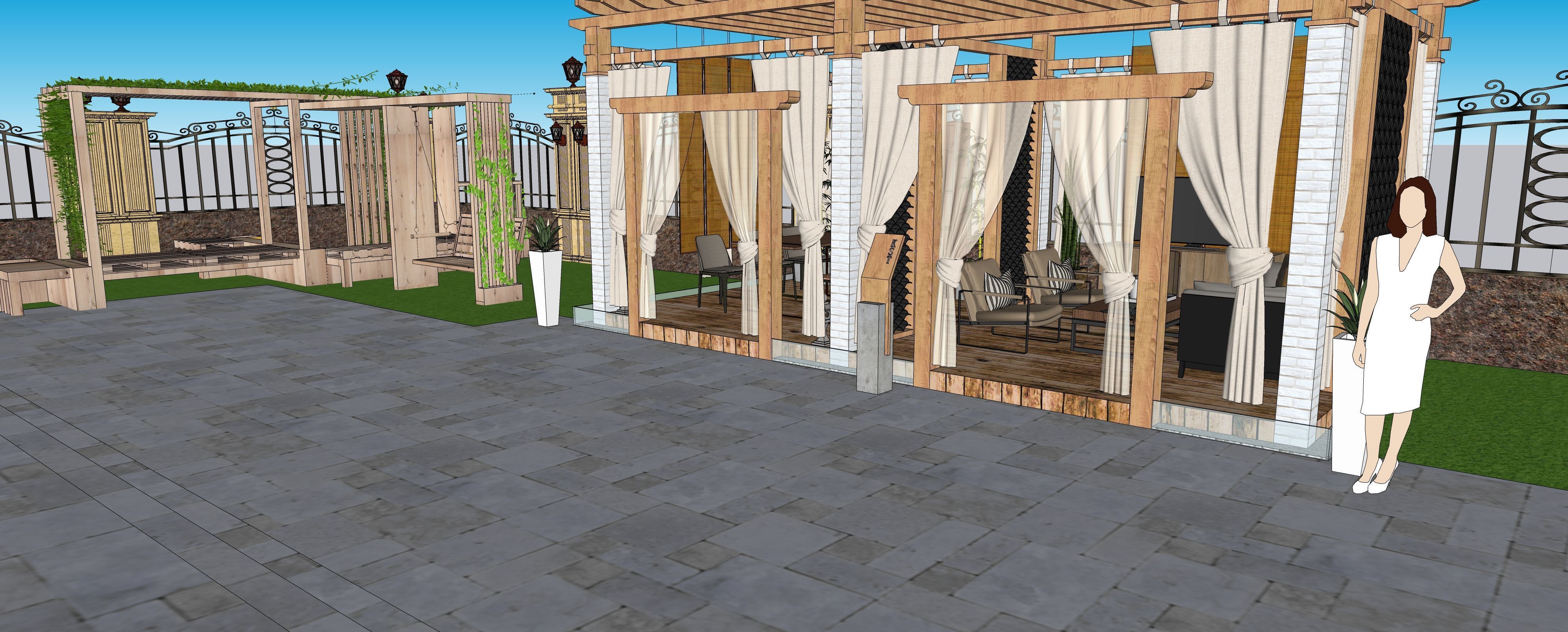 Two story double car garage 3D model_76