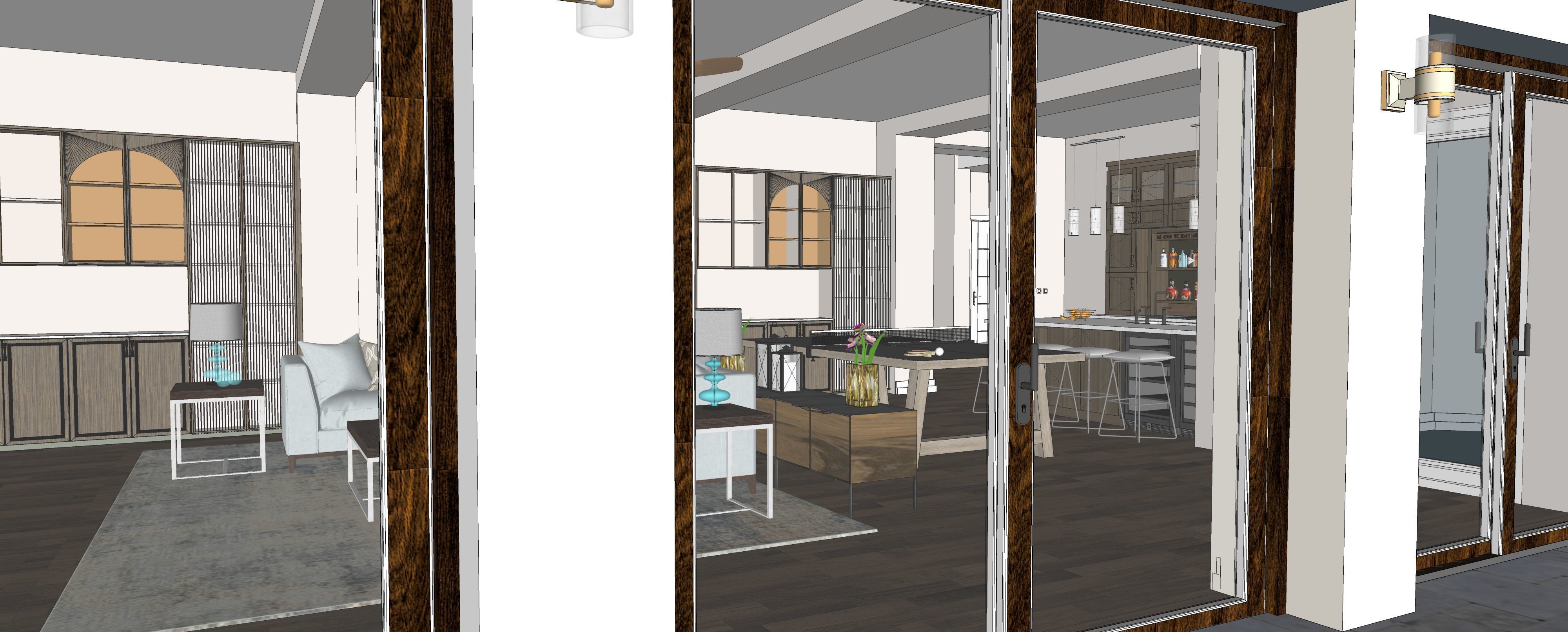 Two story double car garage 3D model_56