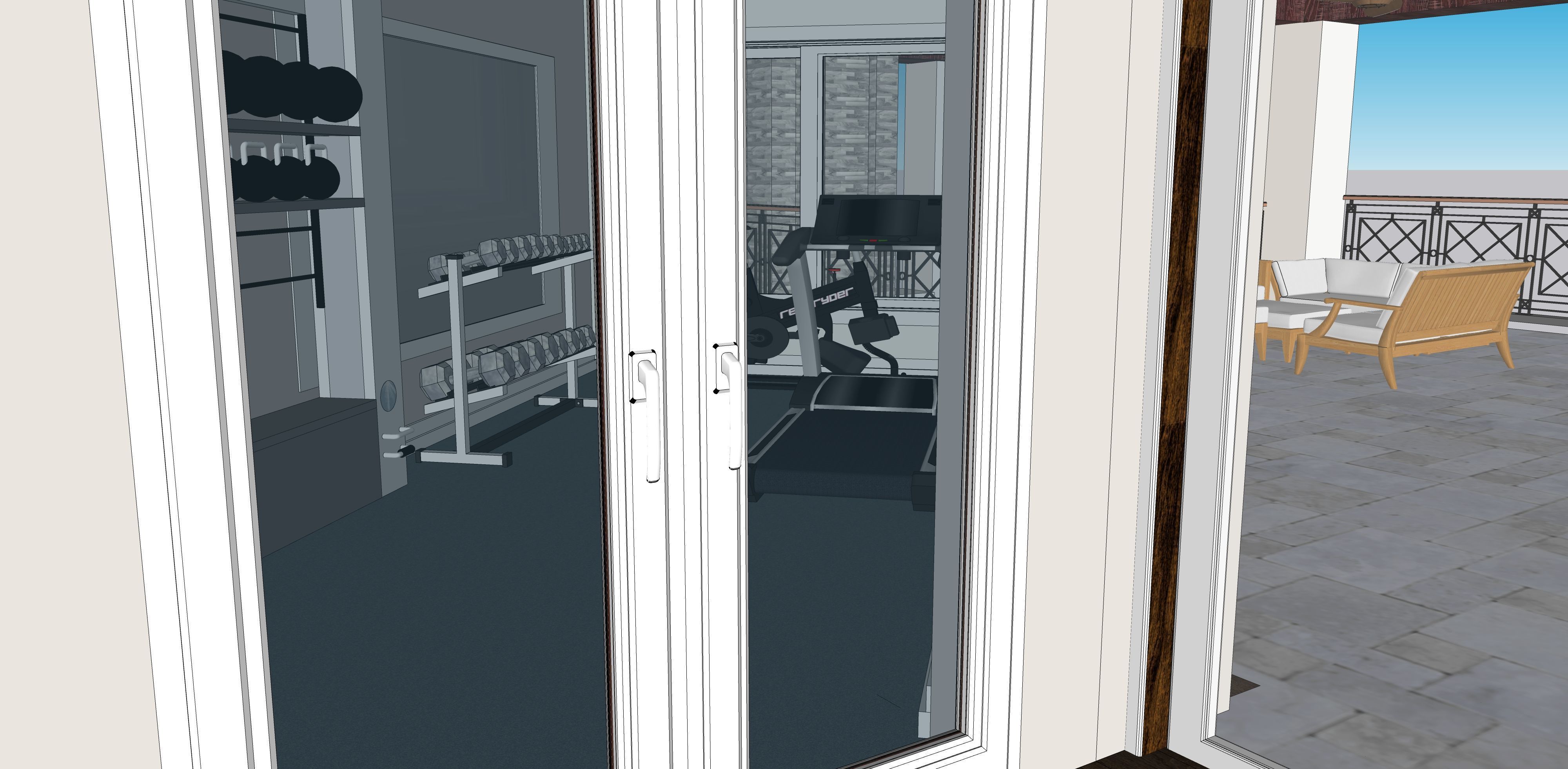 Two story double car garage 3D model_57