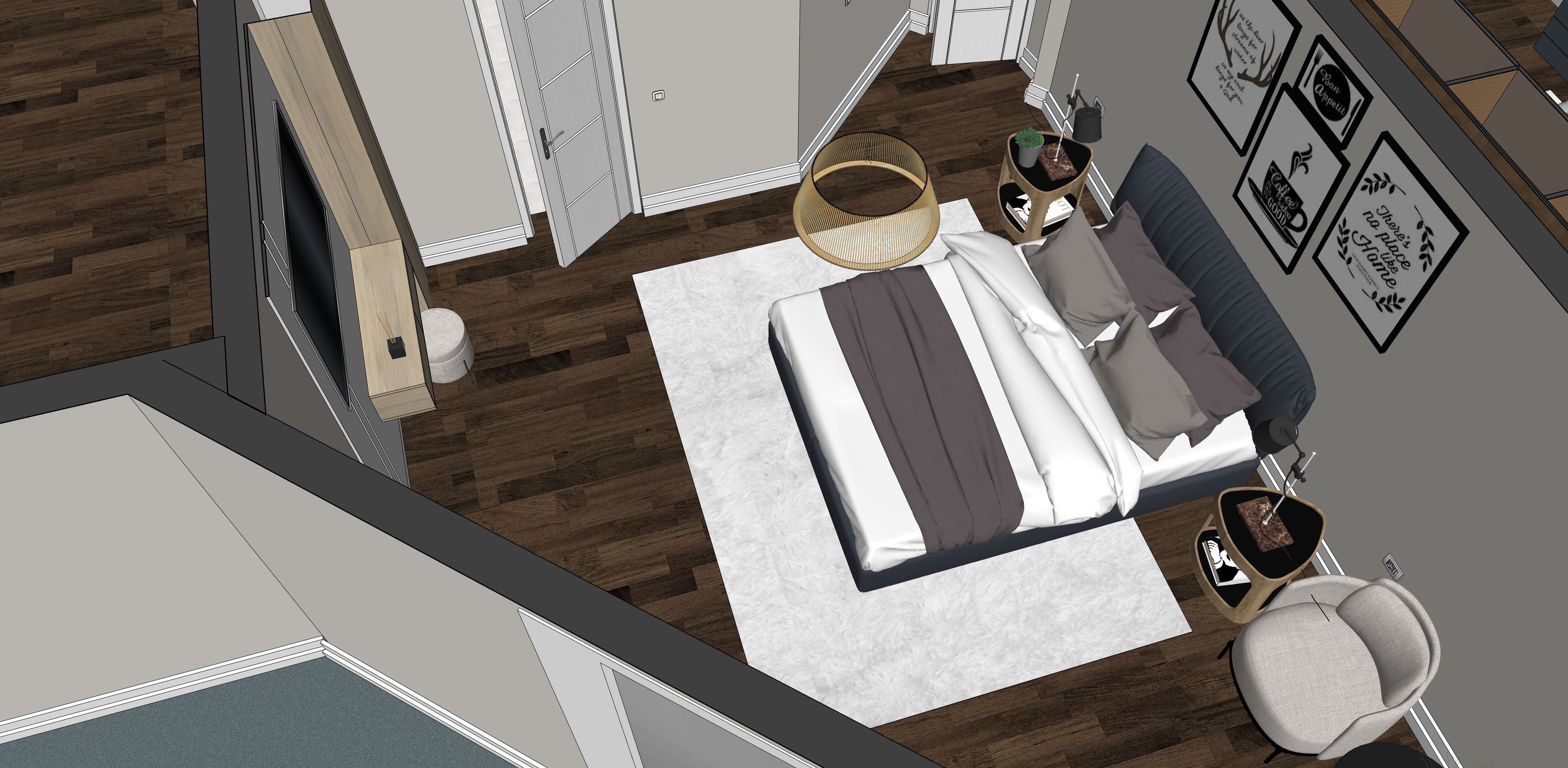 Two story double car garage 3D model_71