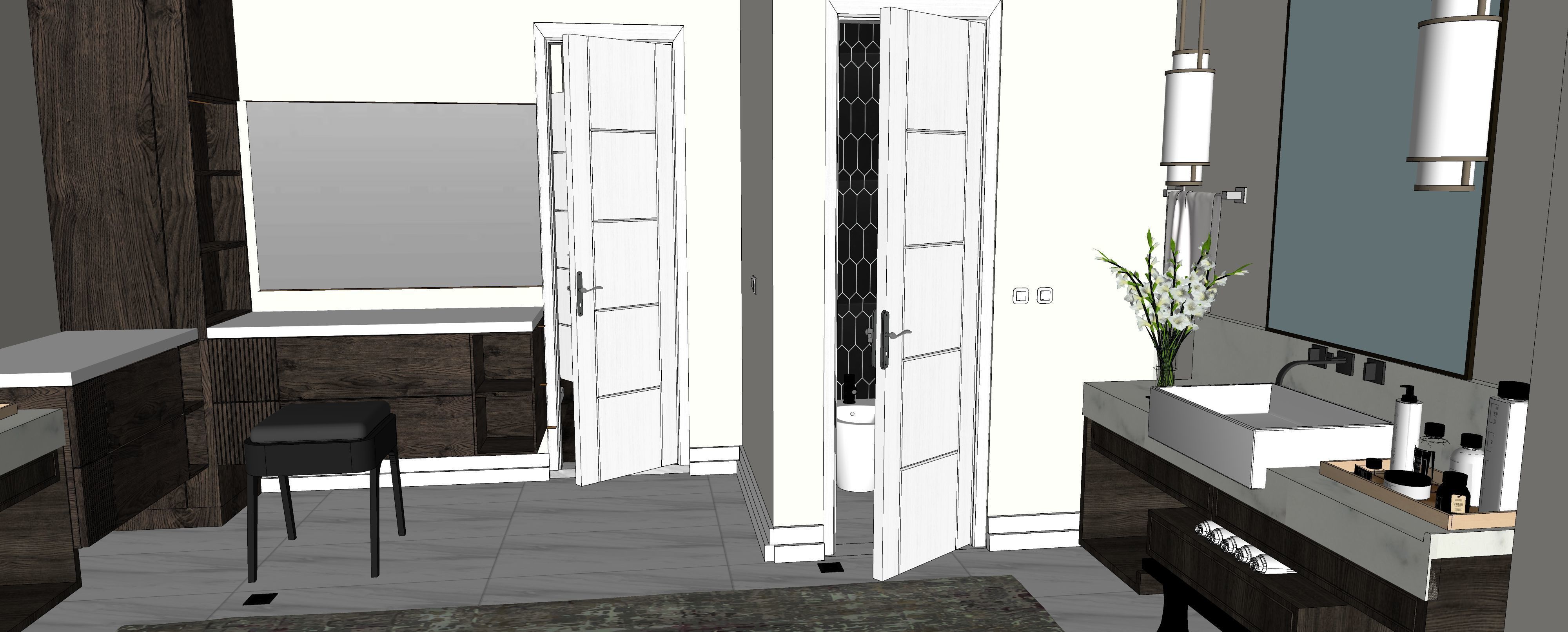 Two story double car garage 3D model_16