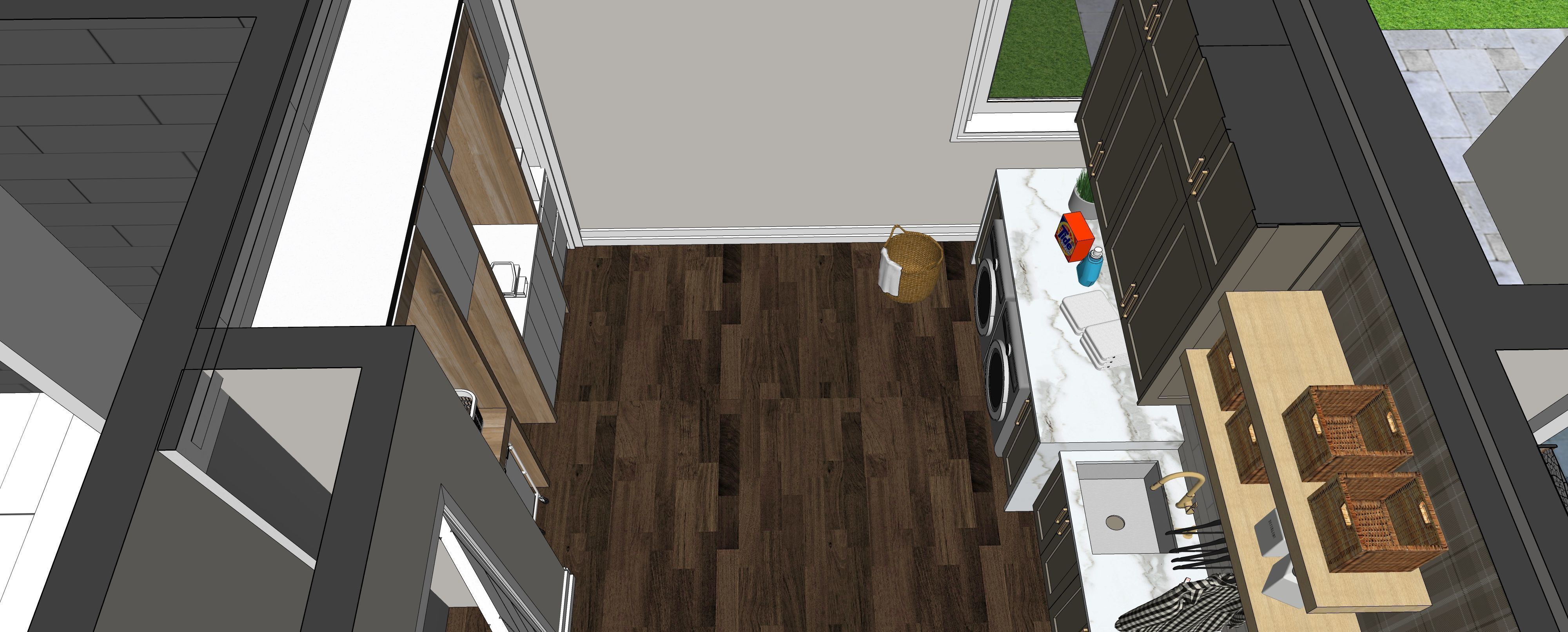 Two story double car garage 3D model_44