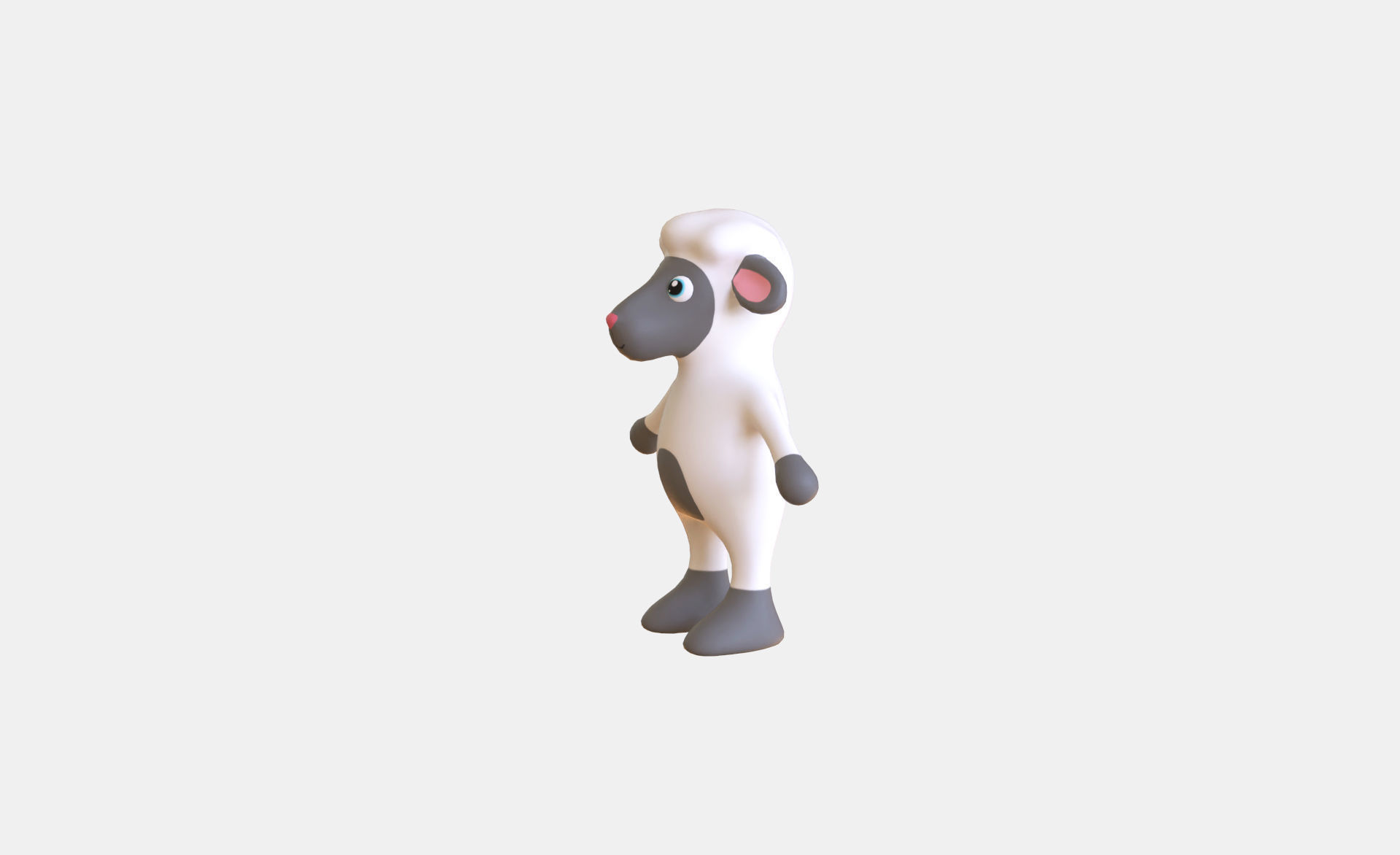 High-Quality 3D Cute Sheep for Games Low-poly 3D model_2