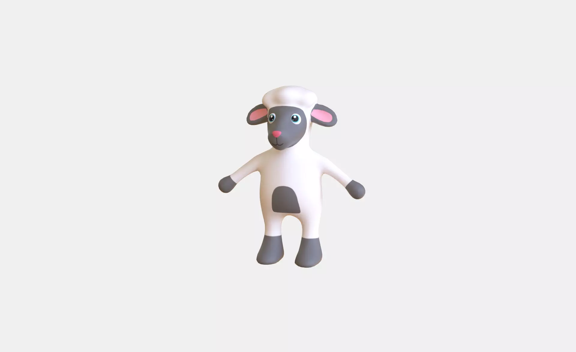 High-Quality 3D Cute Sheep for Games Low-poly 3D model_0
