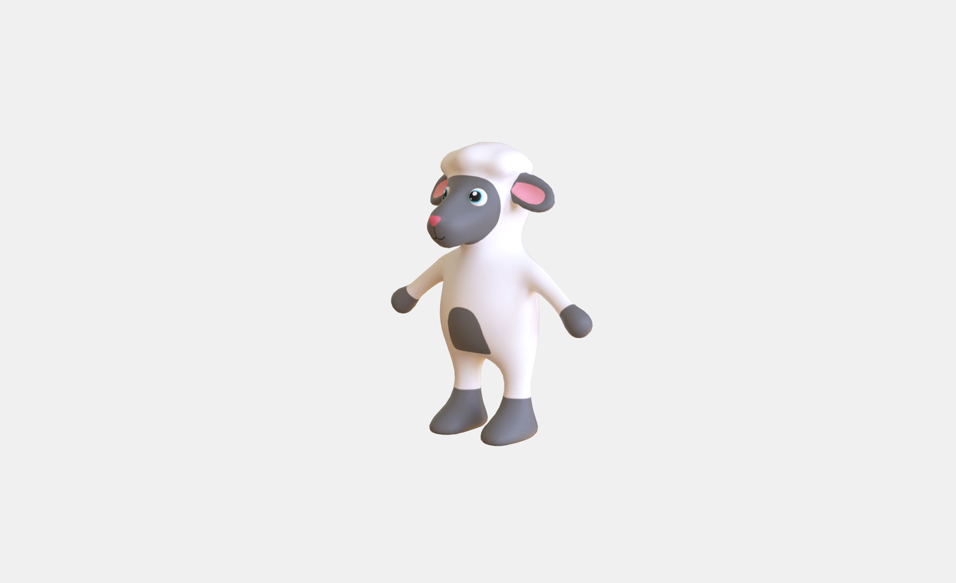 High-Quality 3D Cute Sheep for Games Low-poly 3D model_1