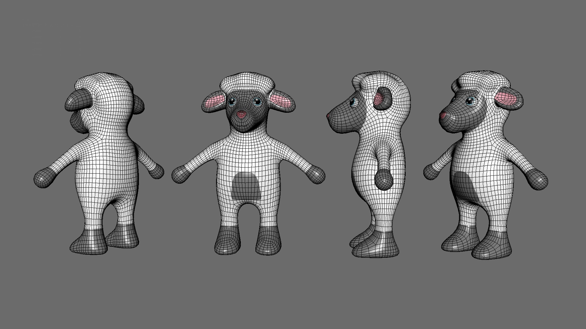 High-Quality 3D Cute Sheep for Games Low-poly 3D model_9