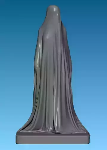 Standing long-veil Girl Ghost 3D print model
