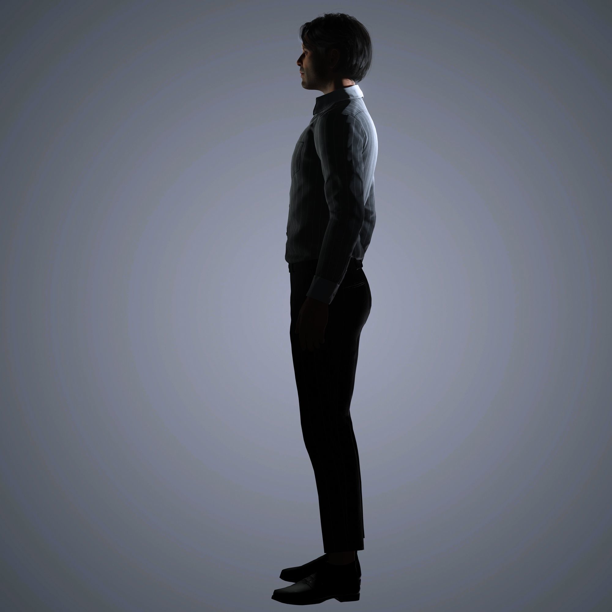 Sebastian Stan Character  Low-poly 3D model_11