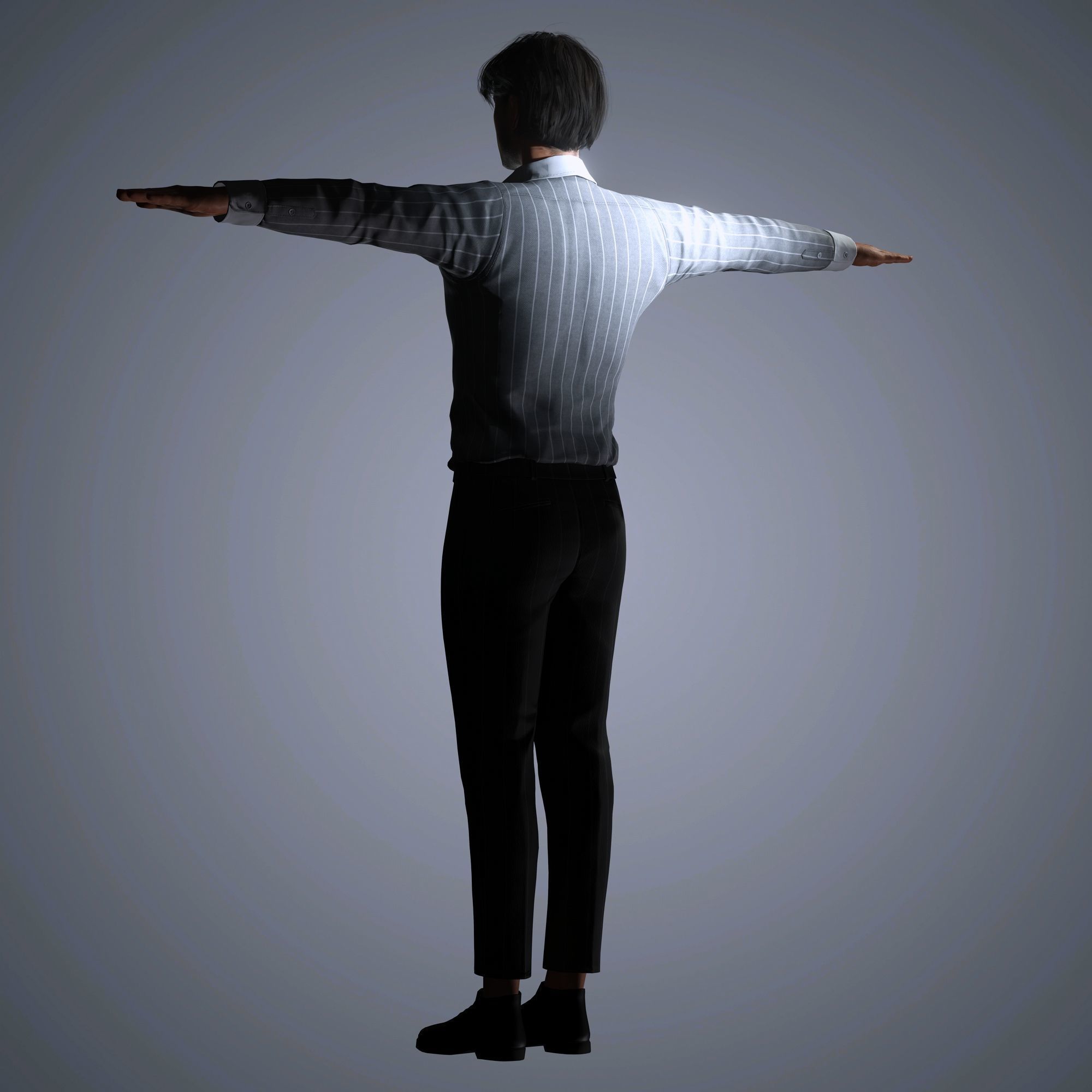 Sebastian Stan Character  Low-poly 3D model_12