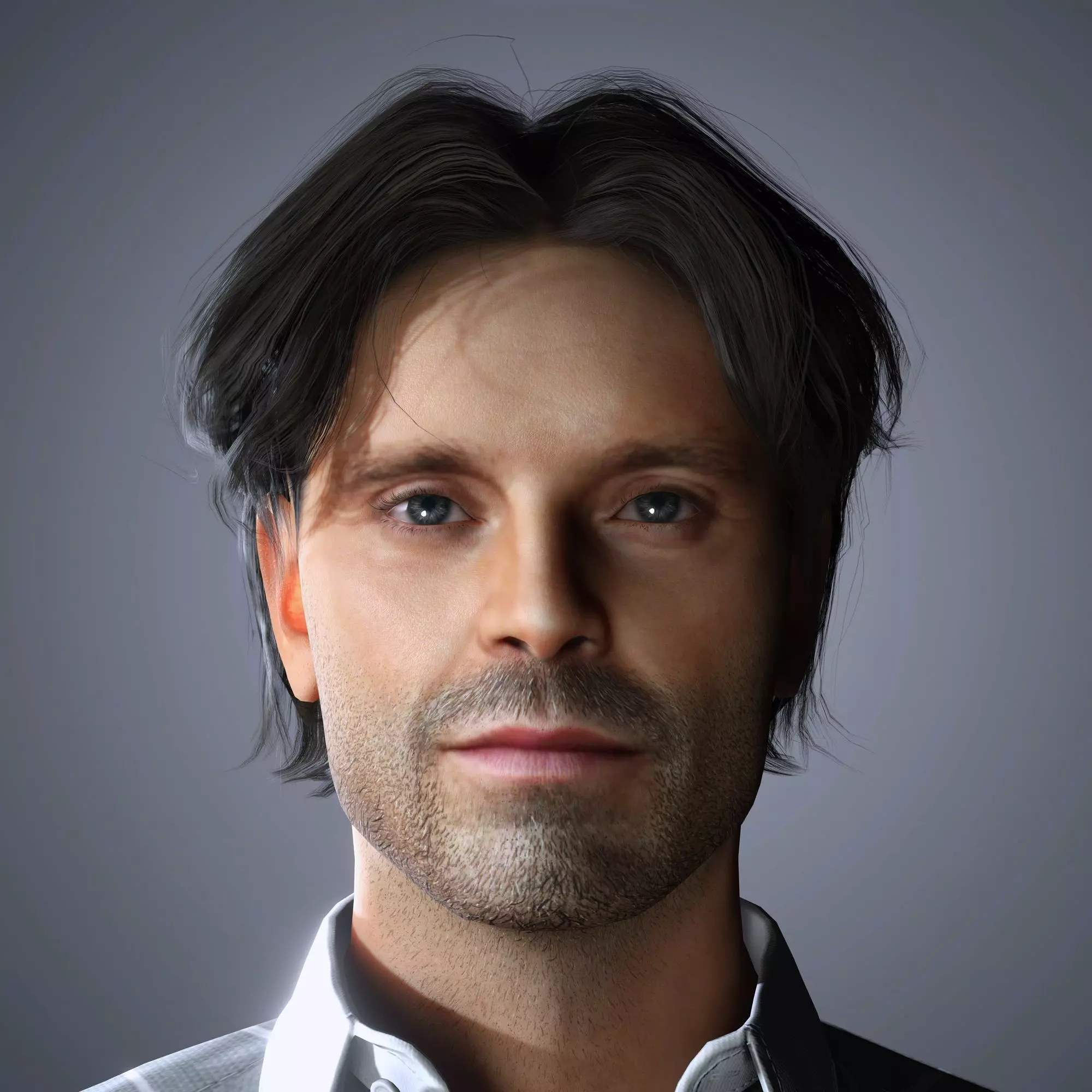 Sebastian Stan Character  Low-poly 3D model_0