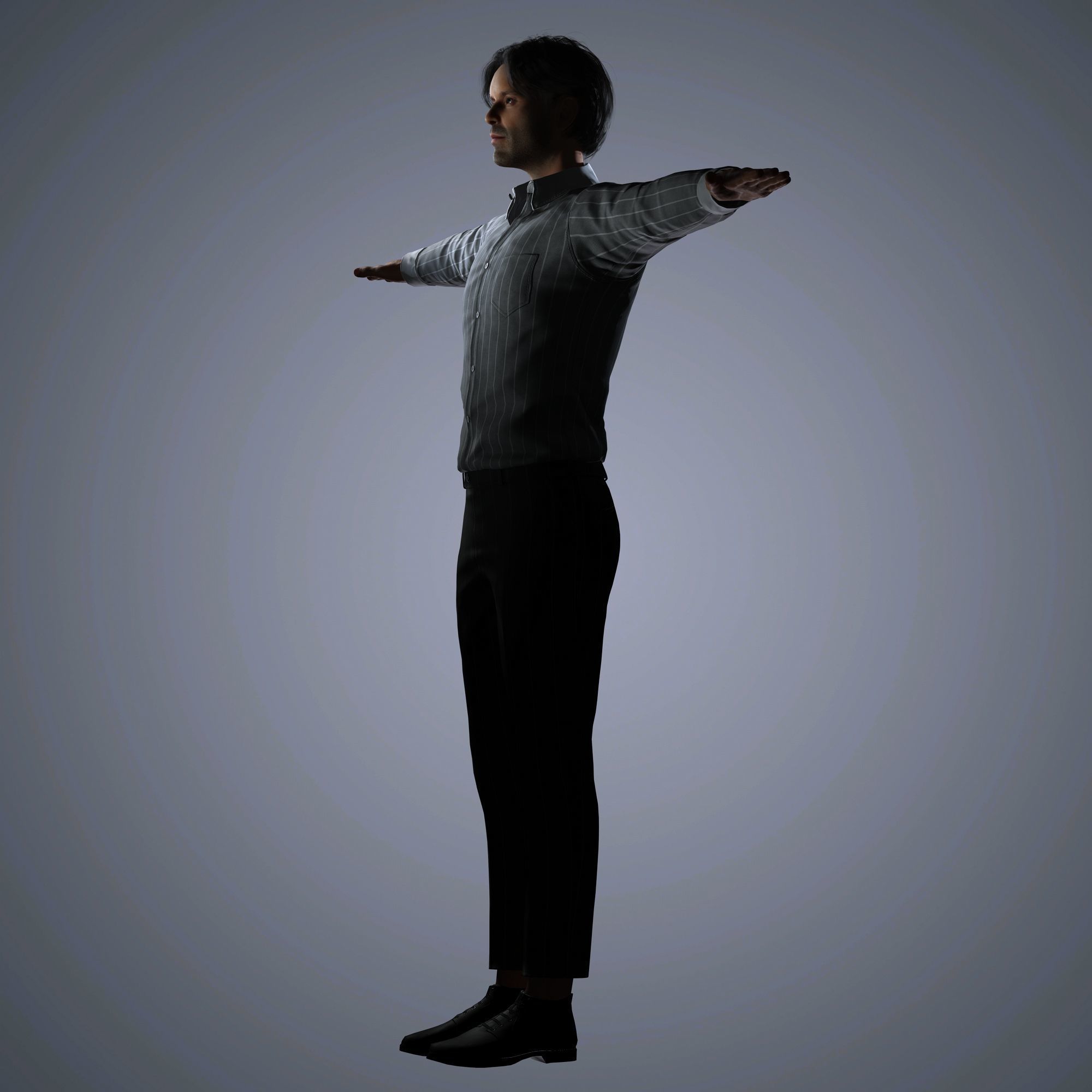 Sebastian Stan Character  Low-poly 3D model_15