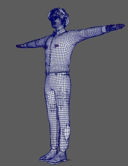 Sebastian Stan Character  Low-poly 3D model_19