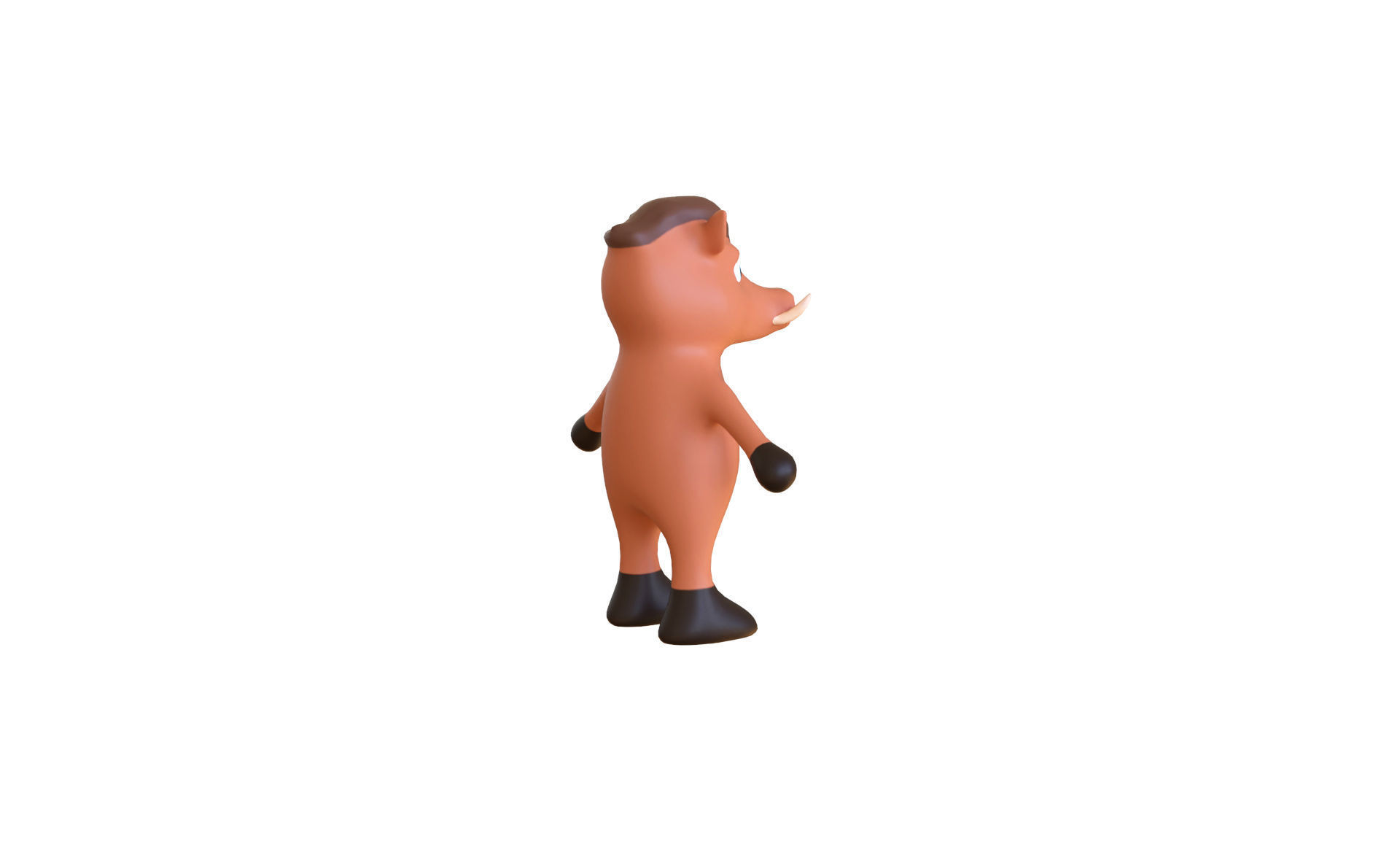 High-Quality 3D Cute Wild Boar for Games Low-poly 3D model_5