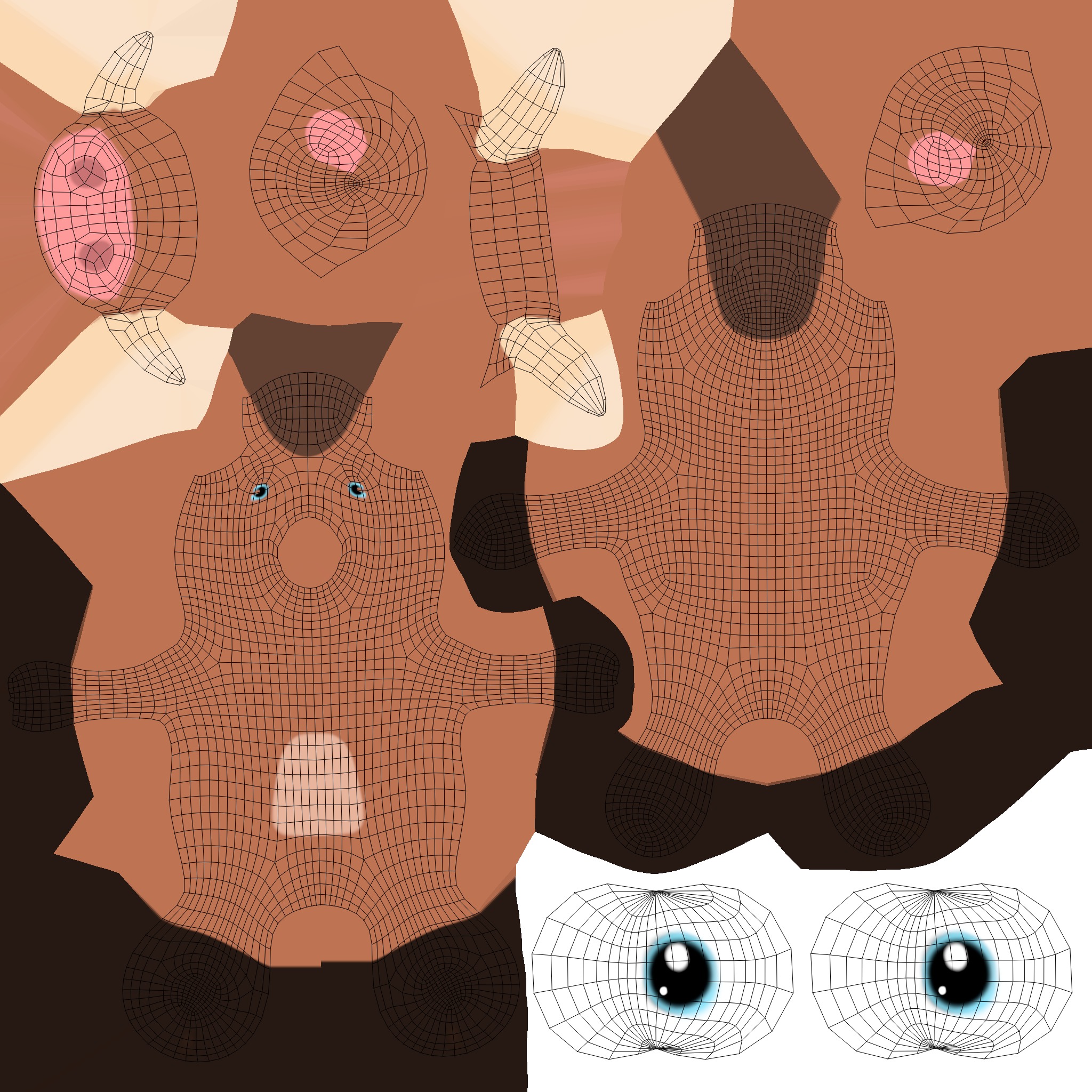 High-Quality 3D Cute Wild Boar for Games Low-poly 3D model_10