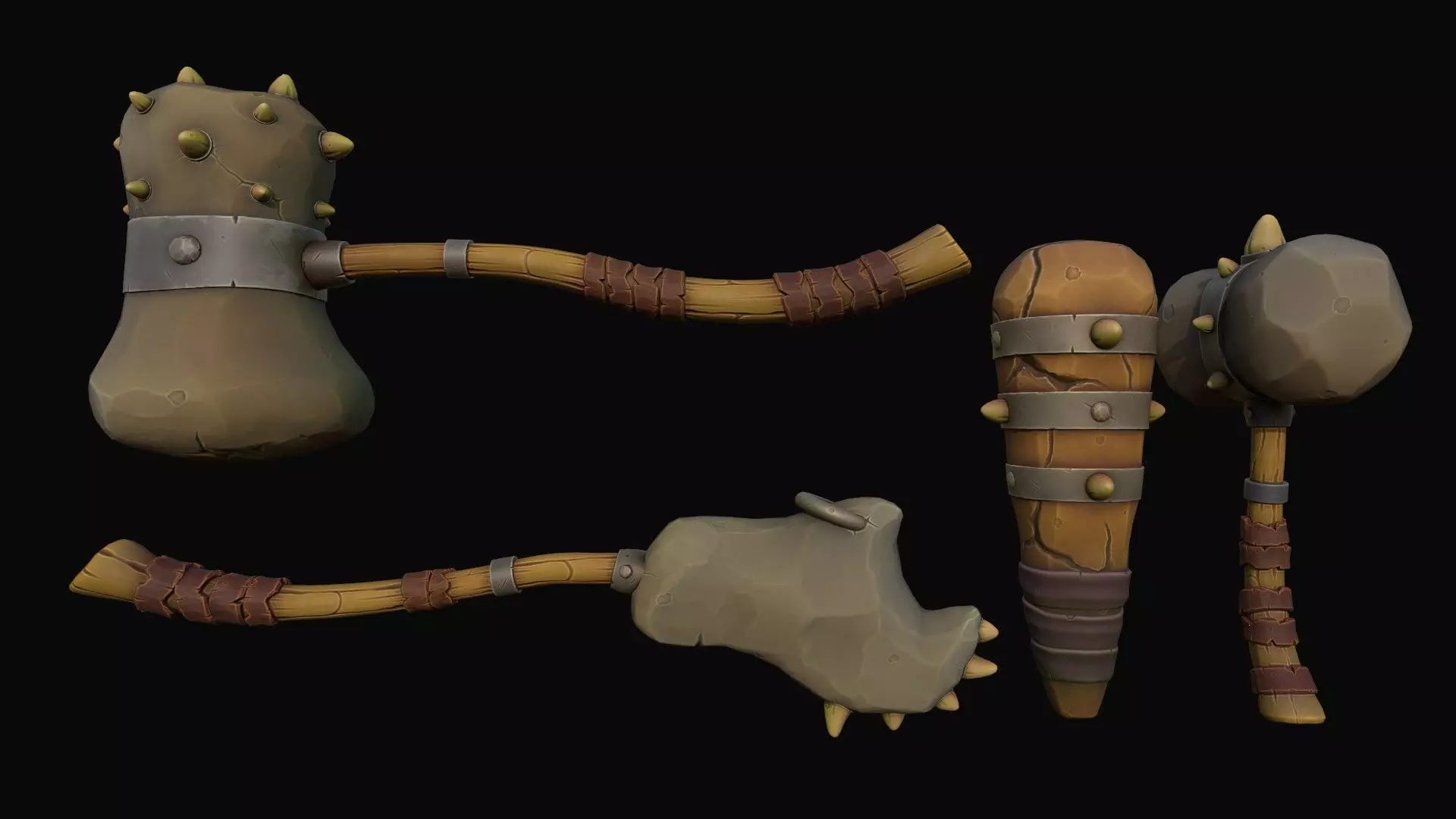 StoneHammers Low-poly 3D model_0