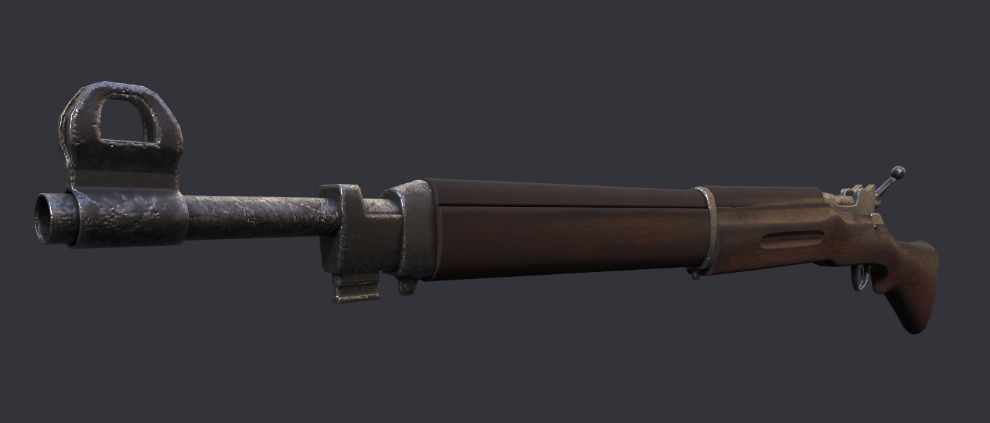 M1917 Enfield Low-poly 3D model_1