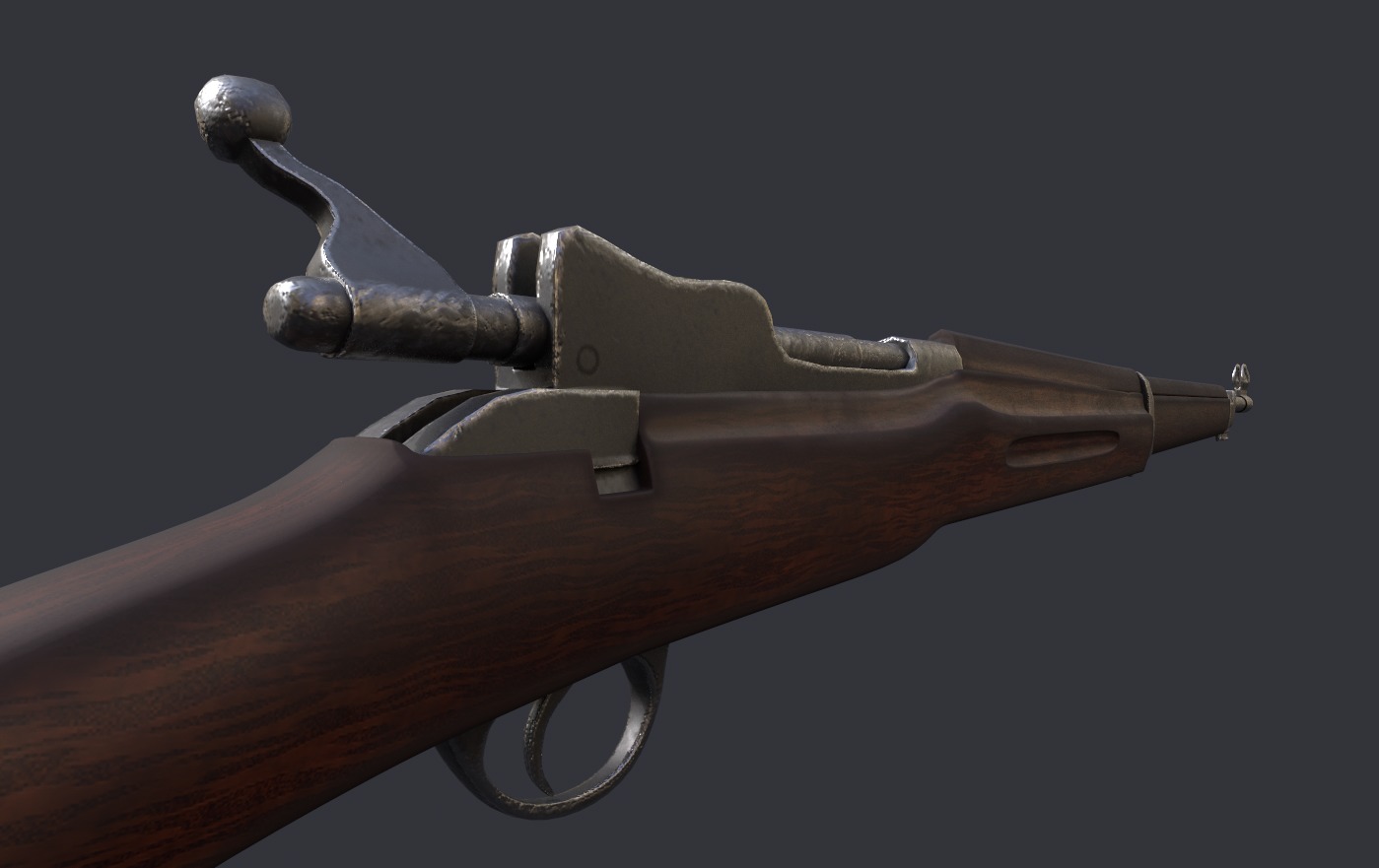 M1917 Enfield Low-poly 3D model_3