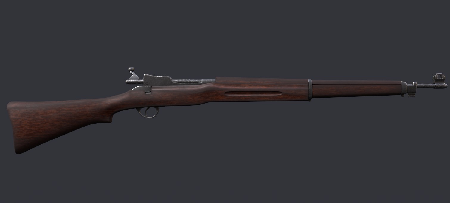 M1917 Enfield Low-poly 3D model_2
