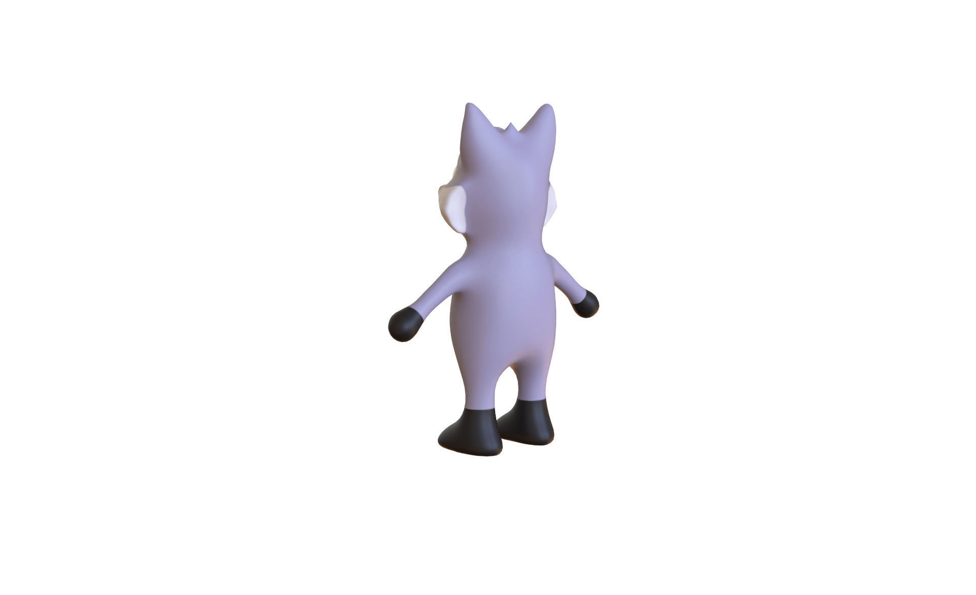 High-Quality 3D Cute Wolf for Games Low-poly 3D model_4