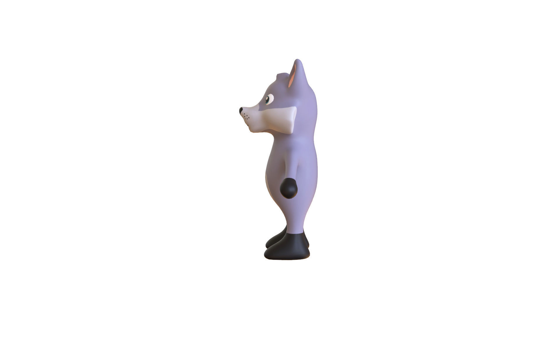High-Quality 3D Cute Wolf for Games Low-poly 3D model_3