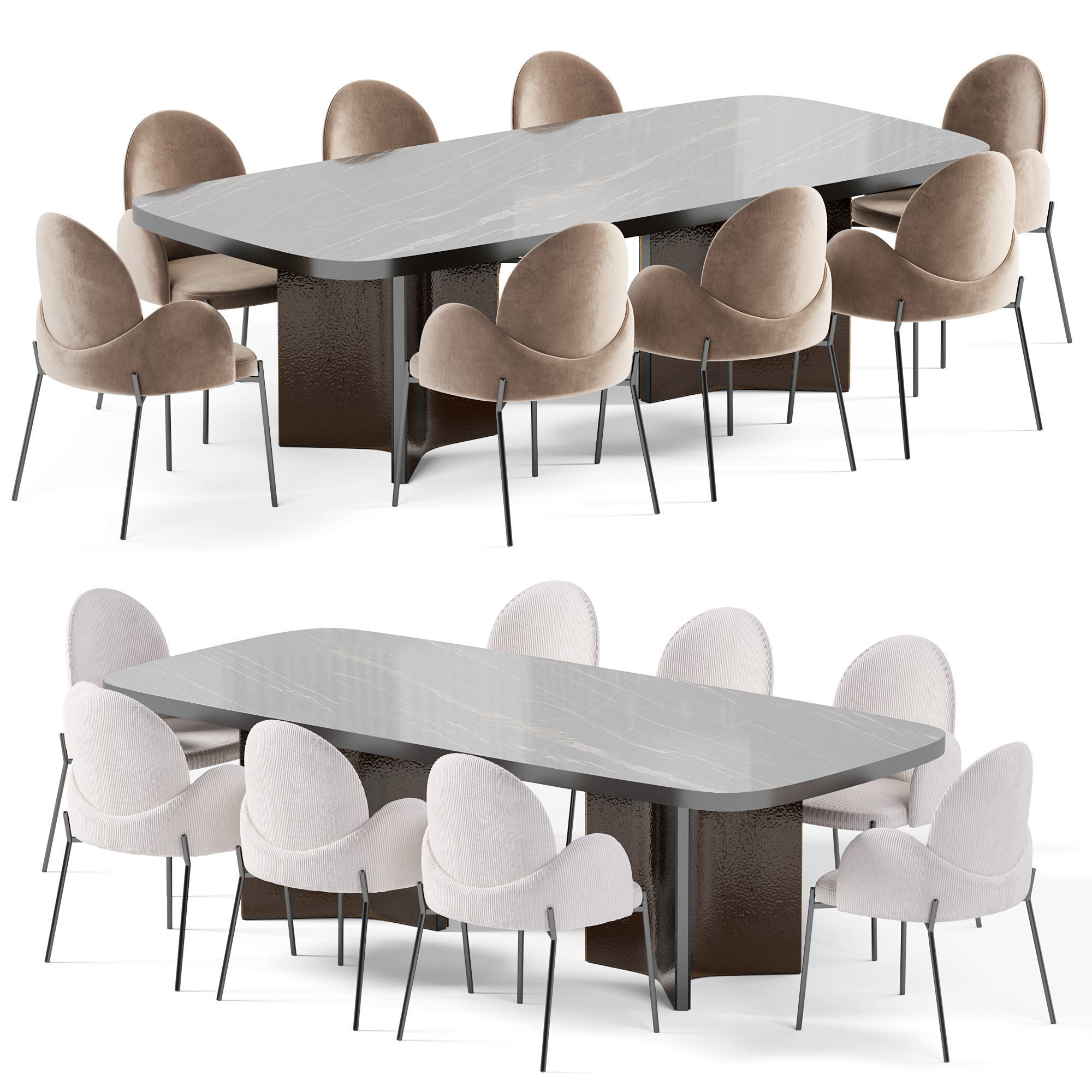 Dining Set N10 3D model_1