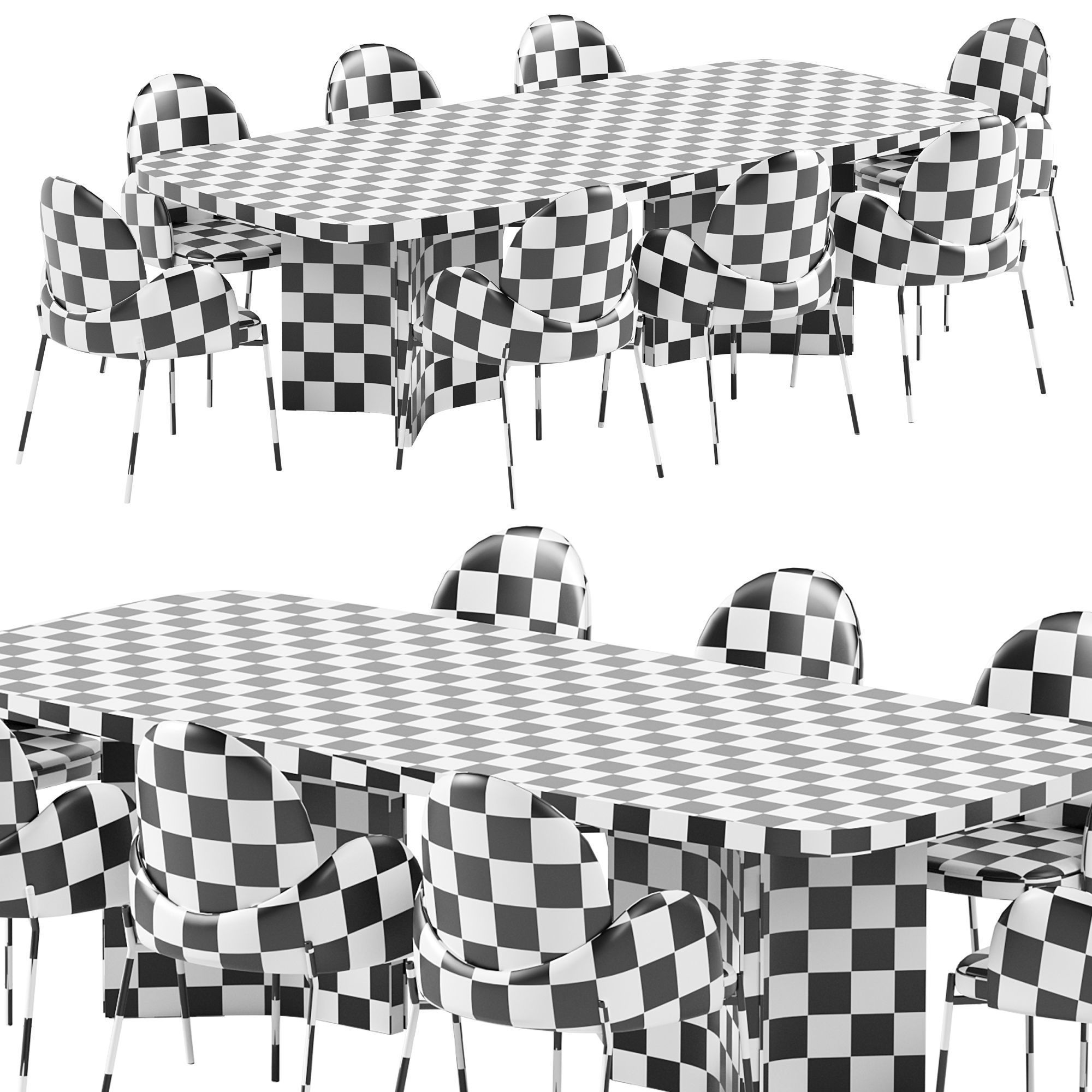 Dining Set N10 3D model_6