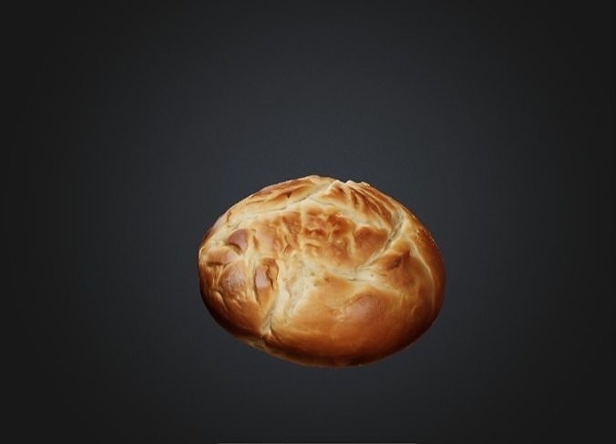 3D Model of a Fresh Artisan Bread Loaf 3D model