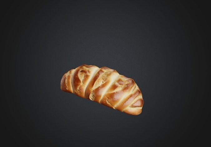 golden bread 3D model