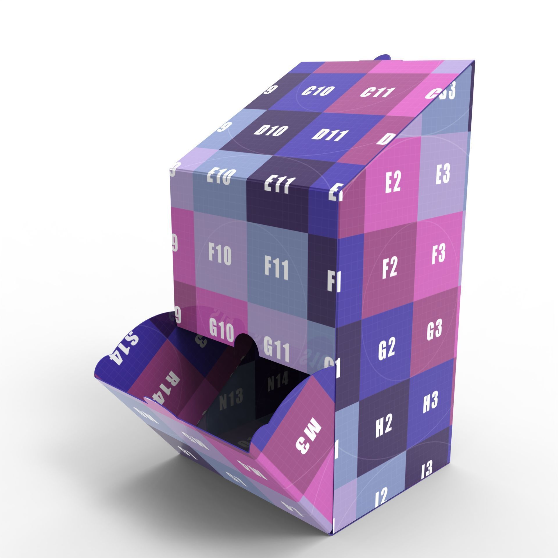 Packaging Dispenser box with tapered top 150x130x280mm Texture_8