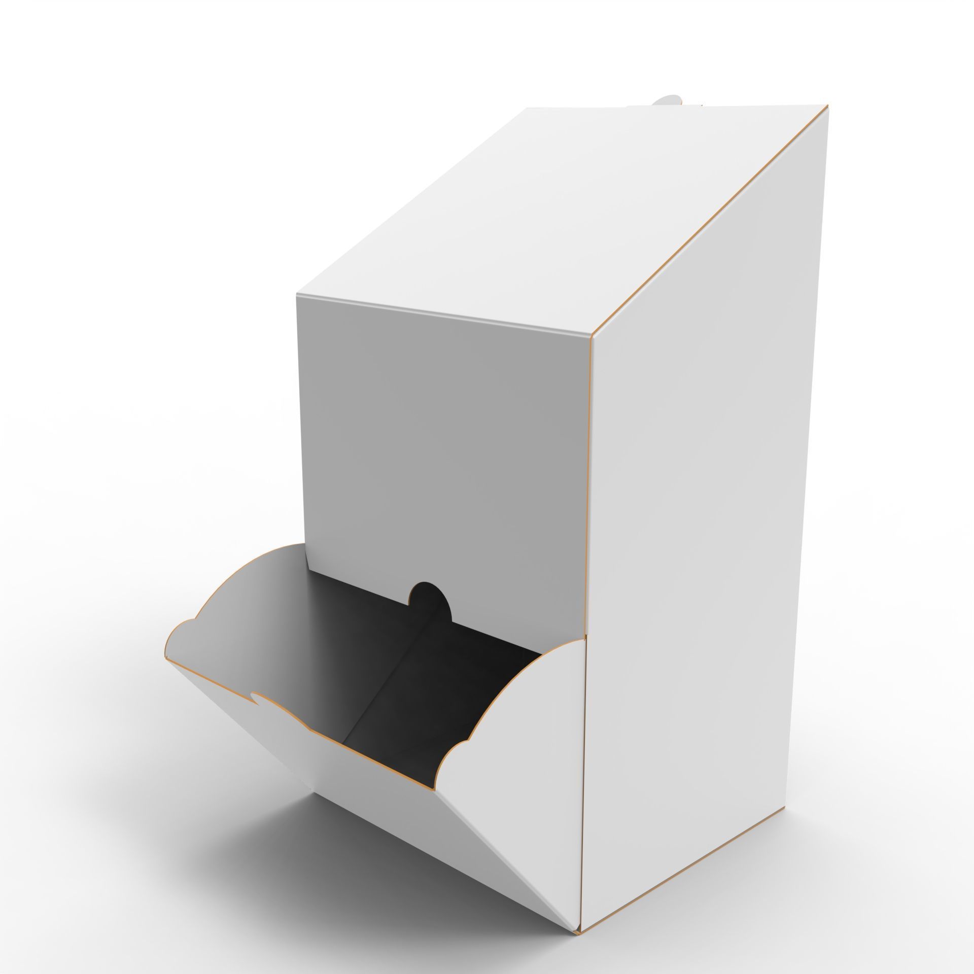 Packaging Dispenser box with tapered top 150x130x280mm Texture_2