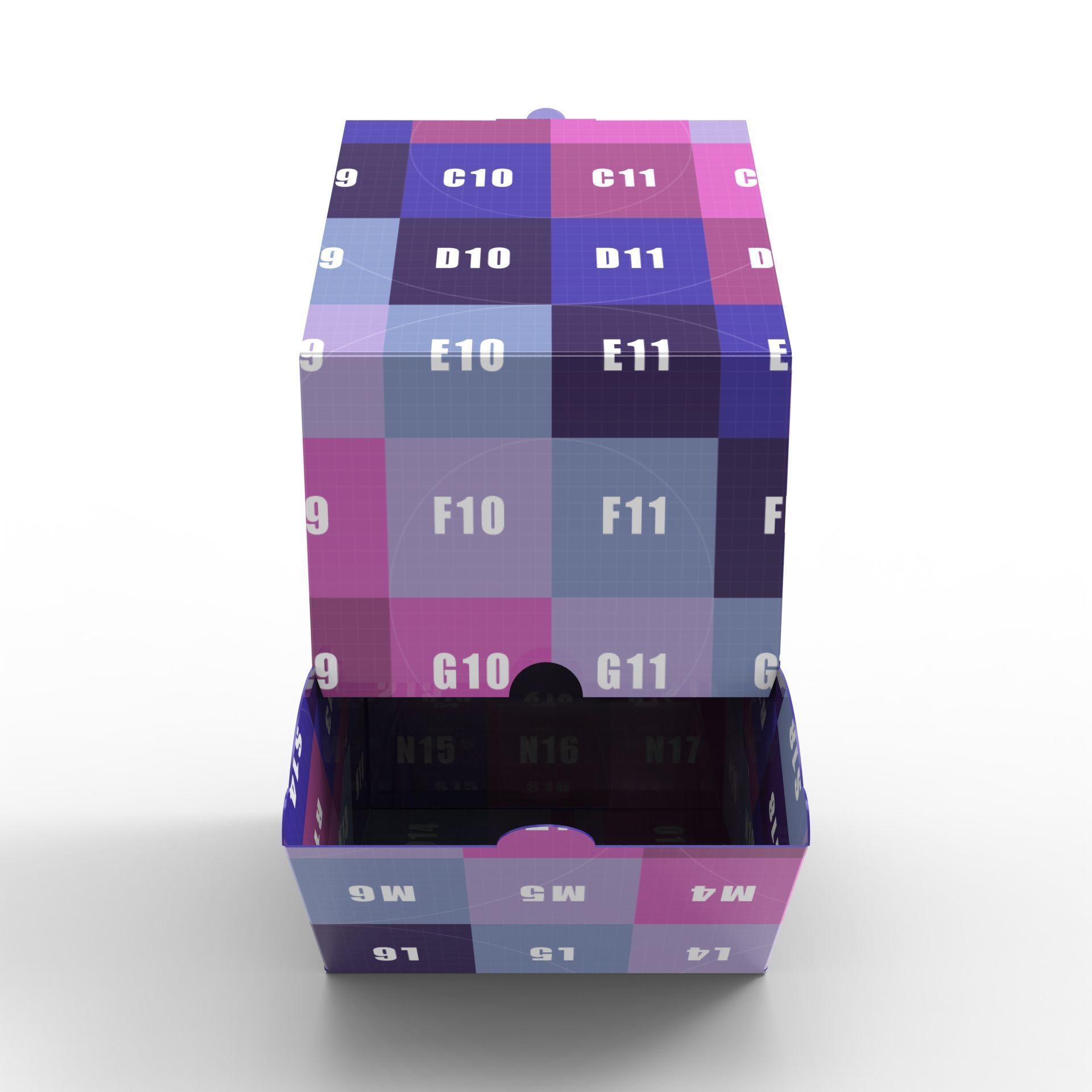 Packaging Dispenser box with tapered top 150x130x280mm Texture_7