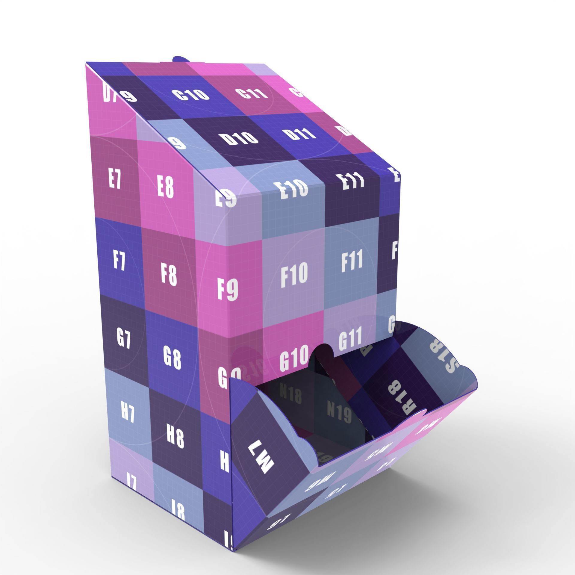 Packaging Dispenser box with tapered top 150x130x280mm Texture_6