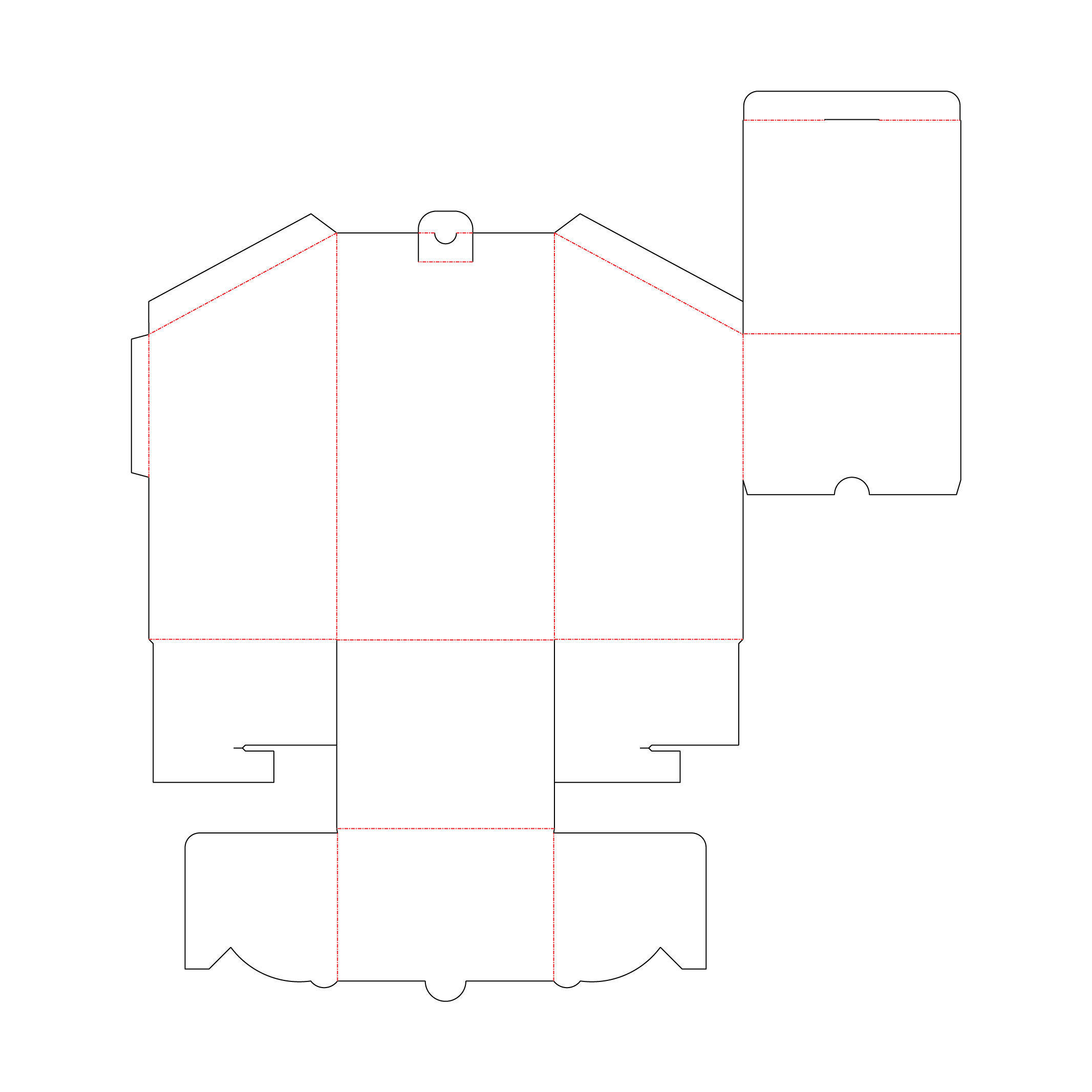 Packaging Dispenser box with tapered top 150x130x280mm Texture_10