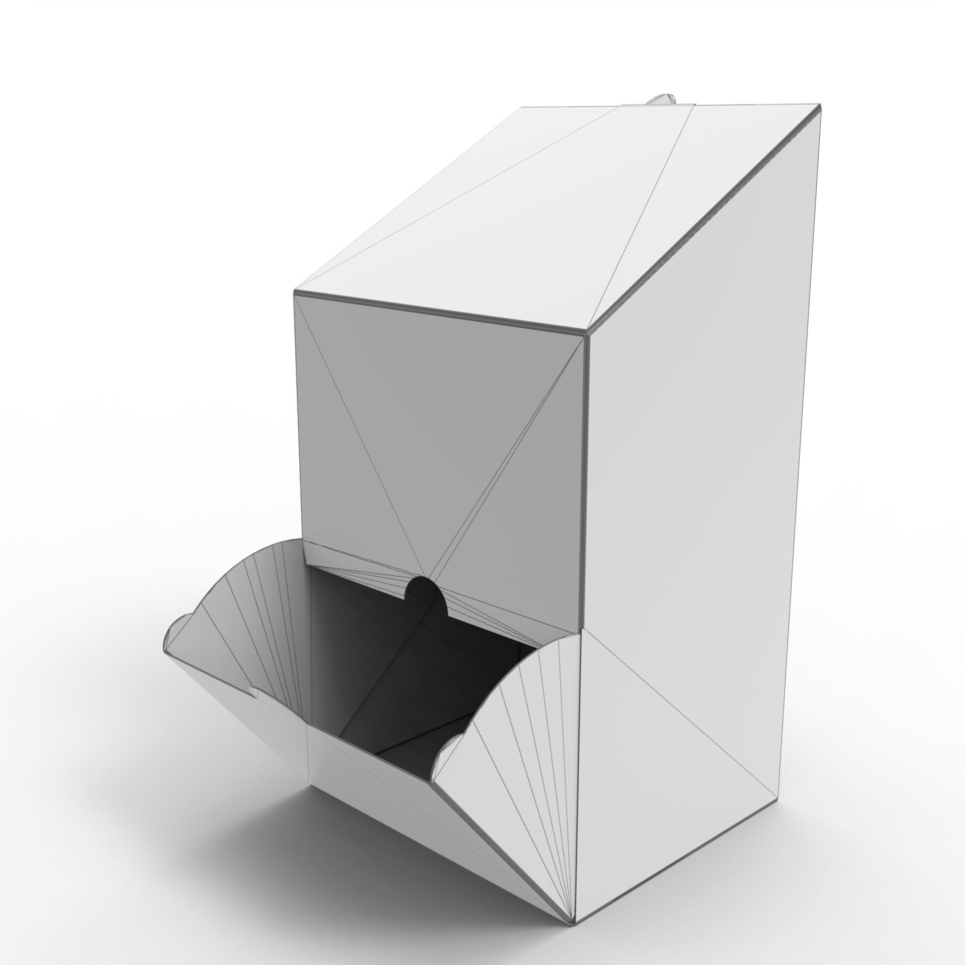 Packaging Dispenser box with tapered top 150x130x280mm Texture_5