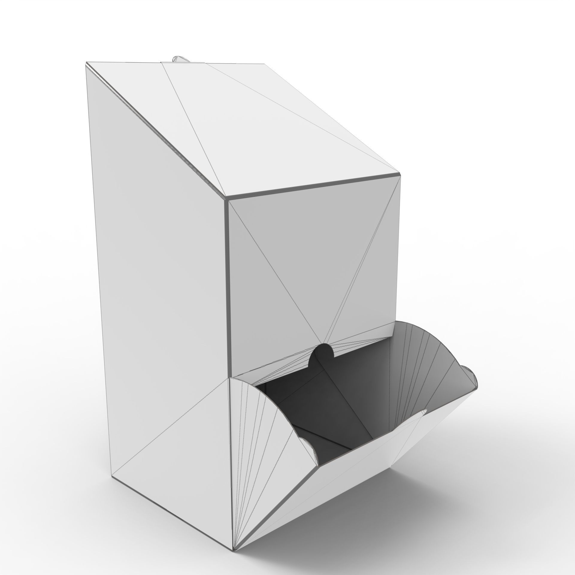 Packaging Dispenser box with tapered top 150x130x280mm Texture_3