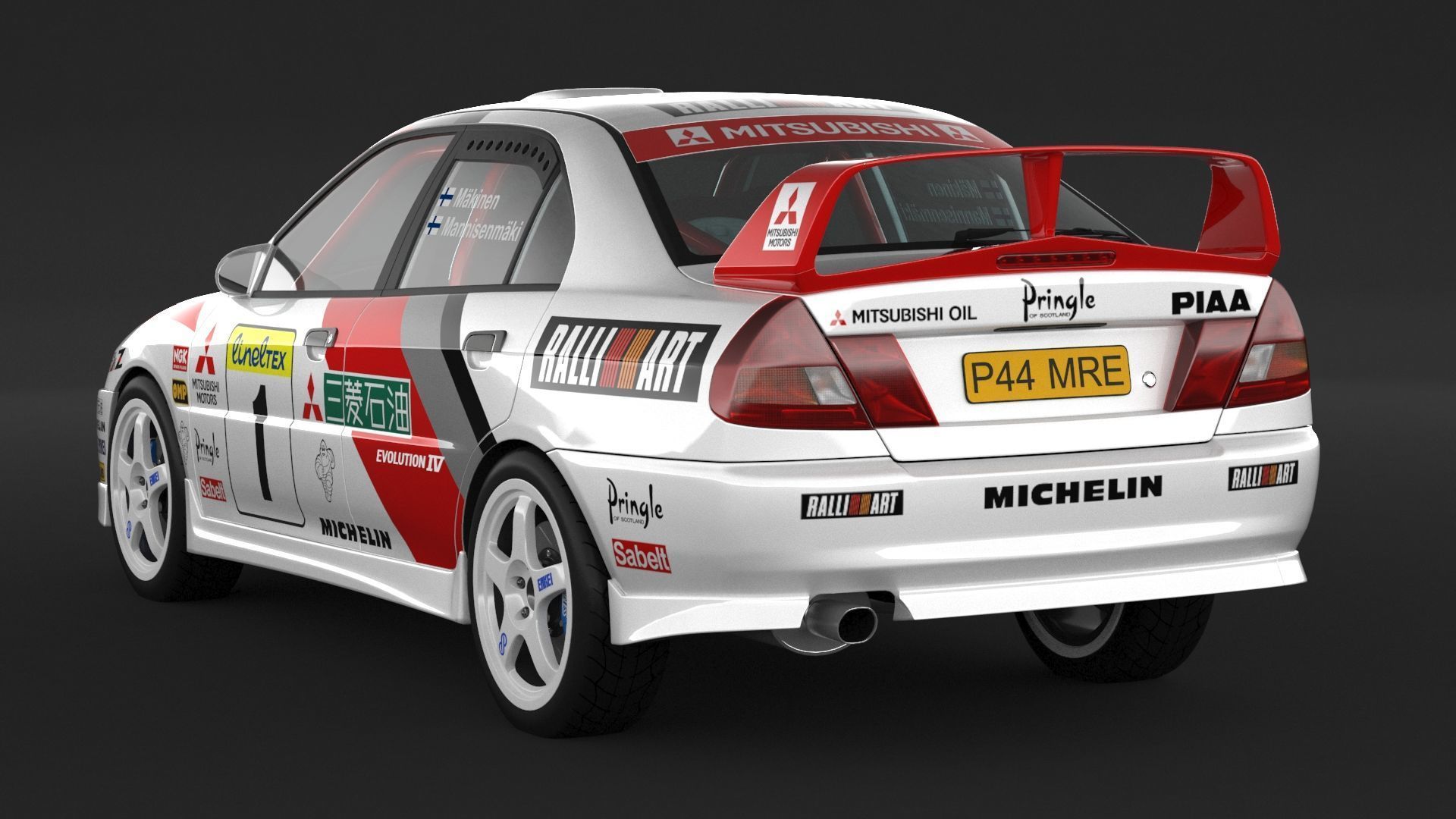 Mitsubishi Lancer Evolution 4 Rally Car 3D model | CGTrader