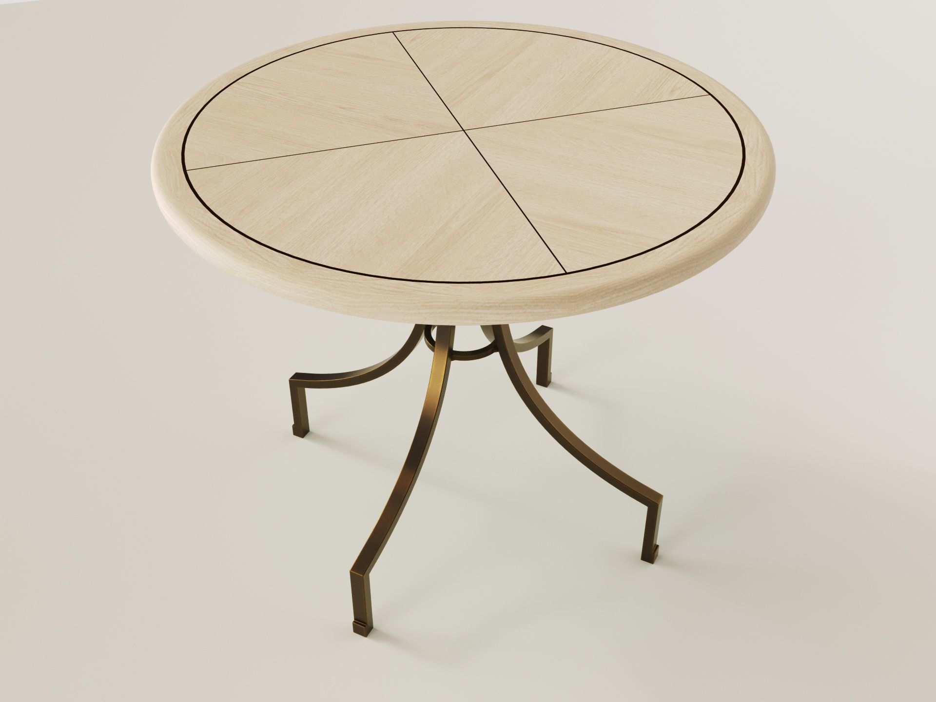 Scallop centre table - Sophie Paterson collection 2024 Low-poly 3D model_5