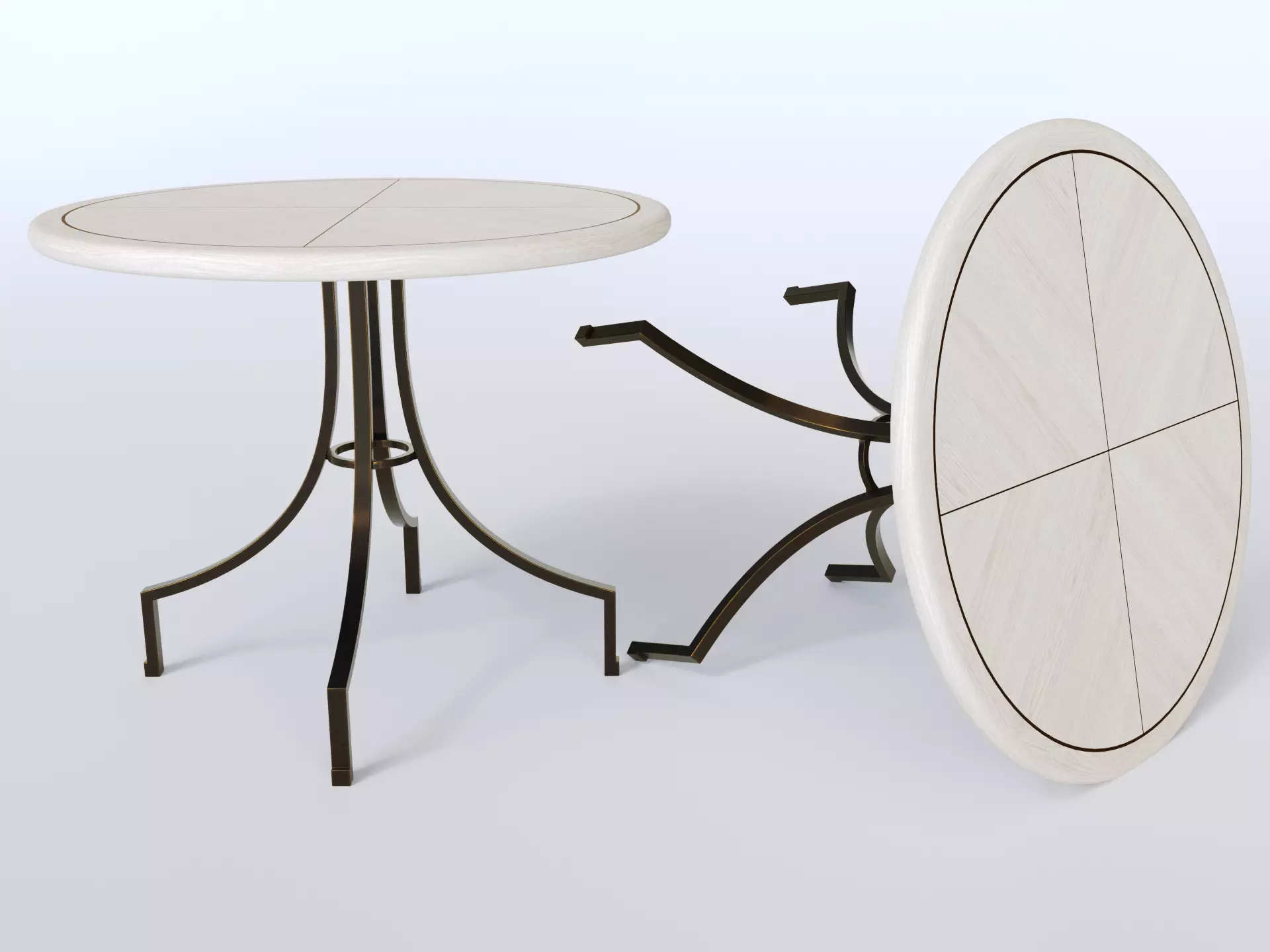 Scallop centre table - Sophie Paterson collection 2024 Low-poly 3D model_0