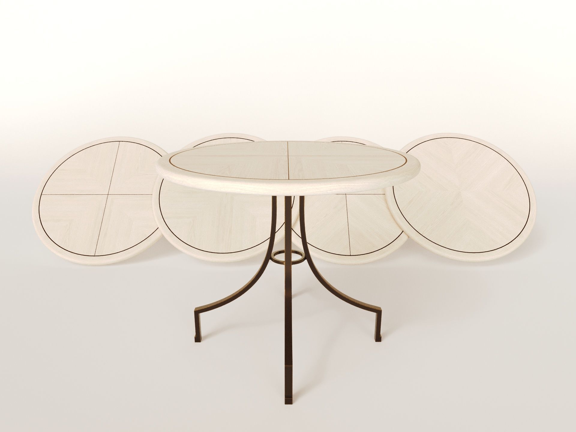 Scallop centre table - Sophie Paterson collection 2024 Low-poly 3D model_2