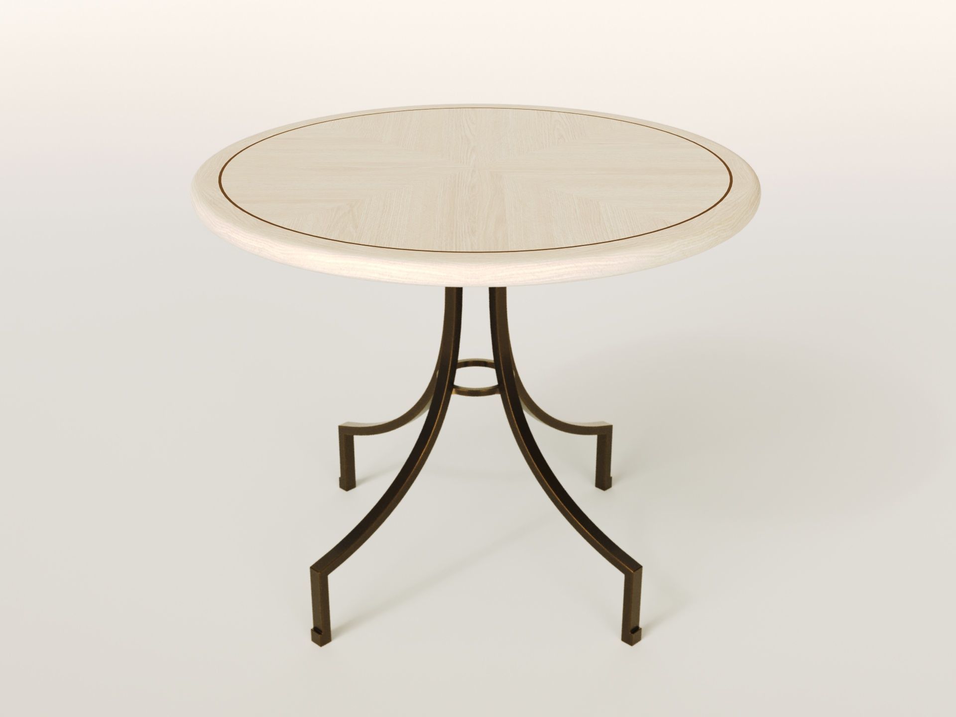 Scallop centre table - Sophie Paterson collection 2024 Low-poly 3D model_11