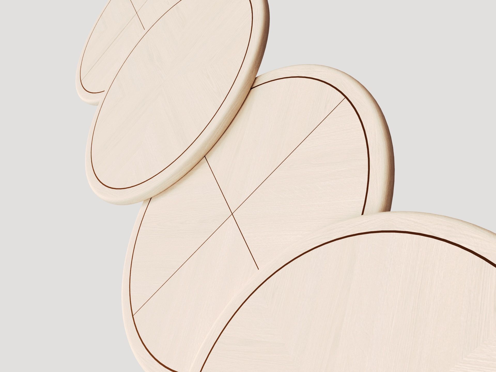 Scallop centre table - Sophie Paterson collection 2024 Low-poly 3D model_19