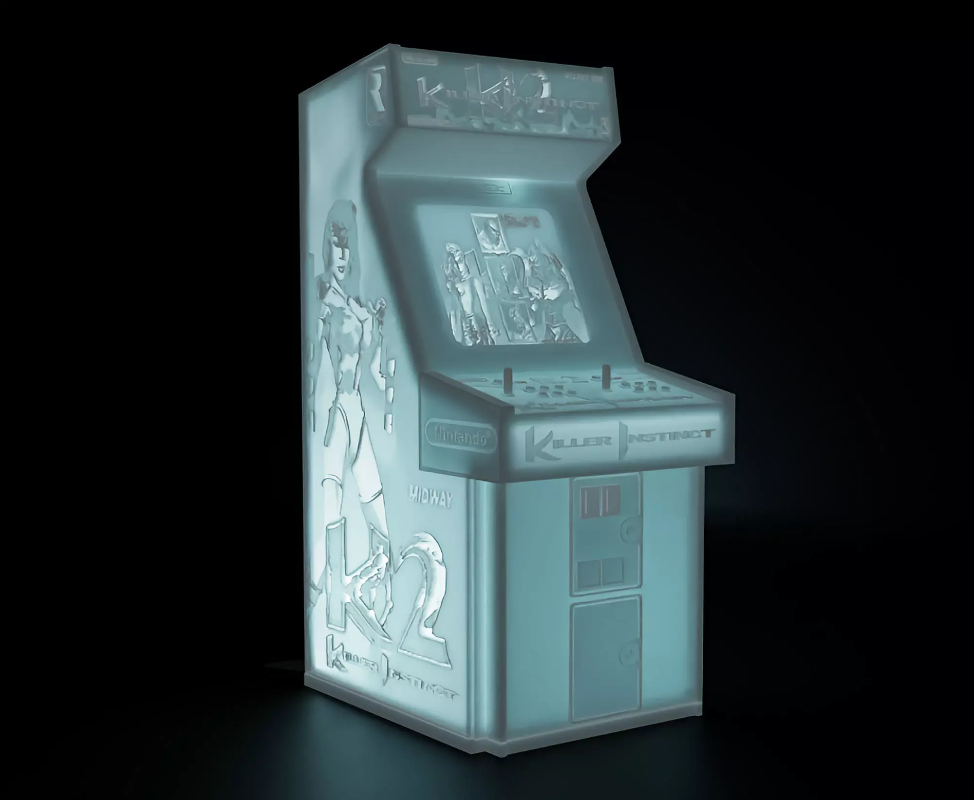 Killer Instinct 2 Arcade Cabinet with Lithophane 3D print model