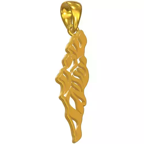 Shema Yisrael Map Pendant 3D print model
