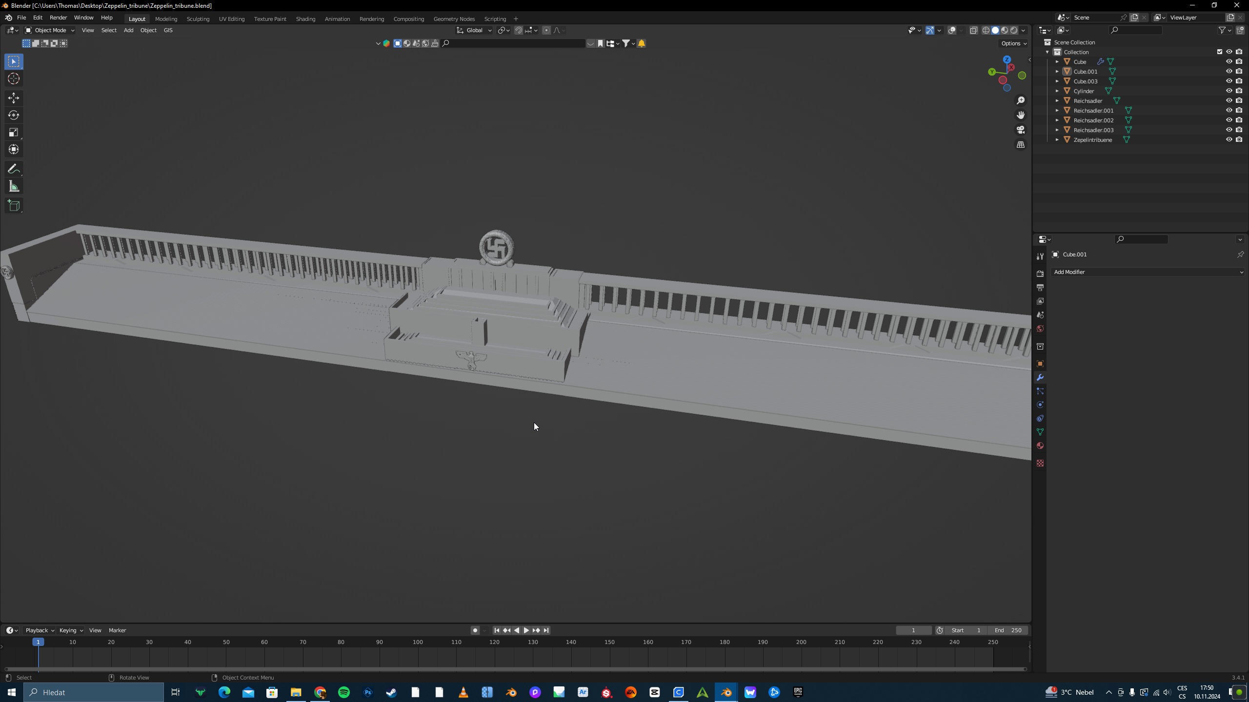 Zeppelin Tribune 3D model_3