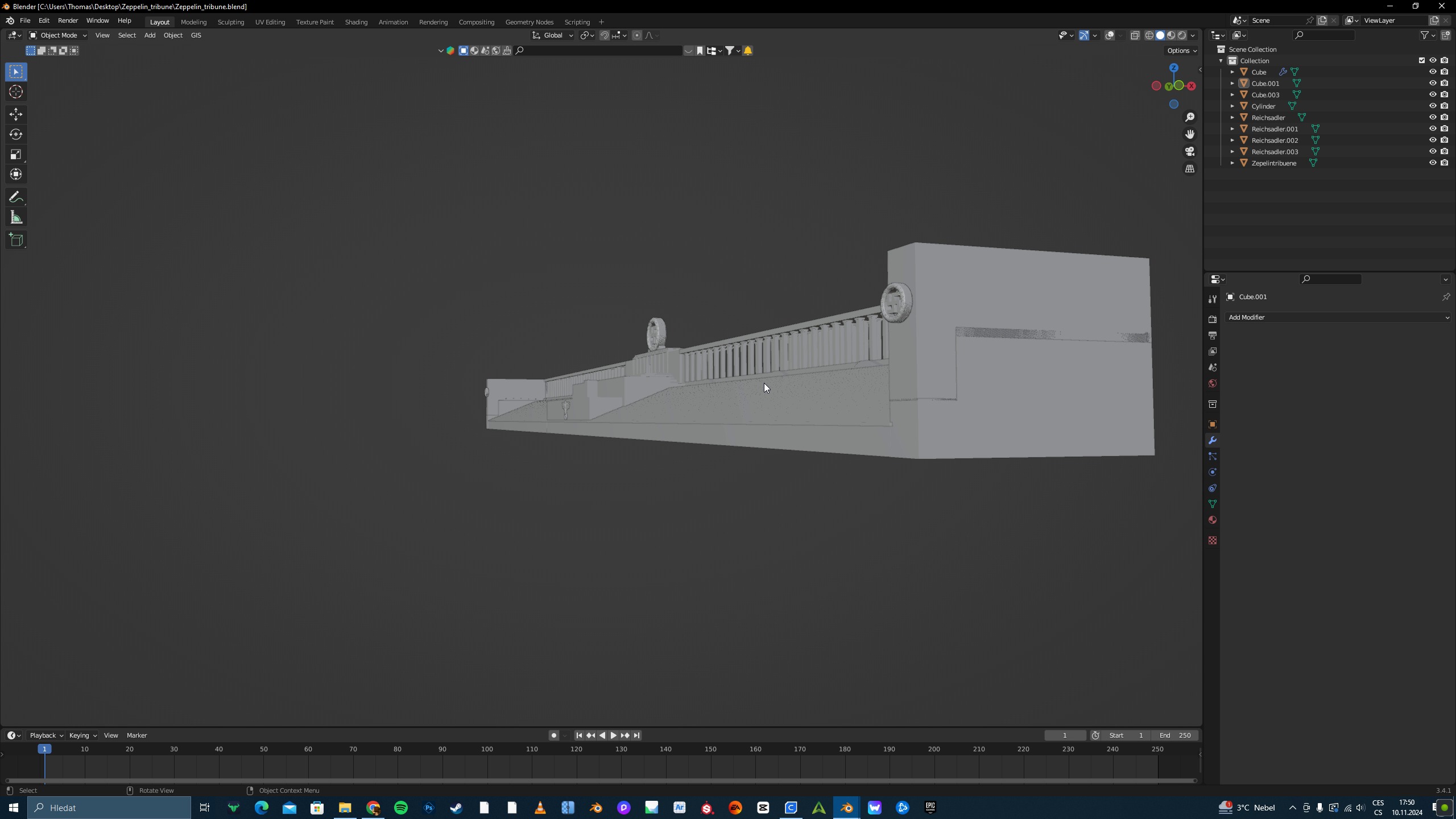 Zeppelin Tribune 3D model_6