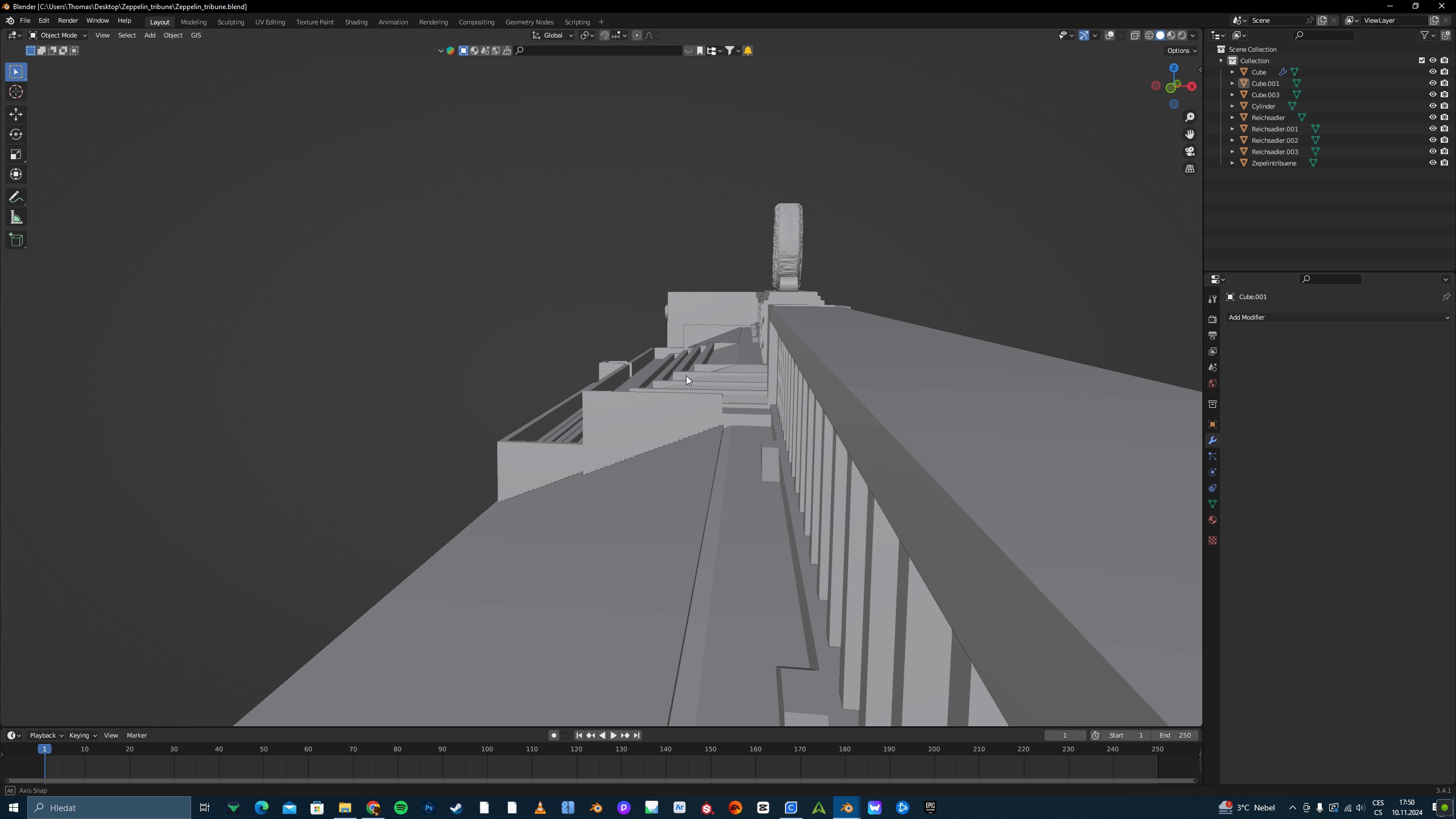 Zeppelin Tribune 3D model_5