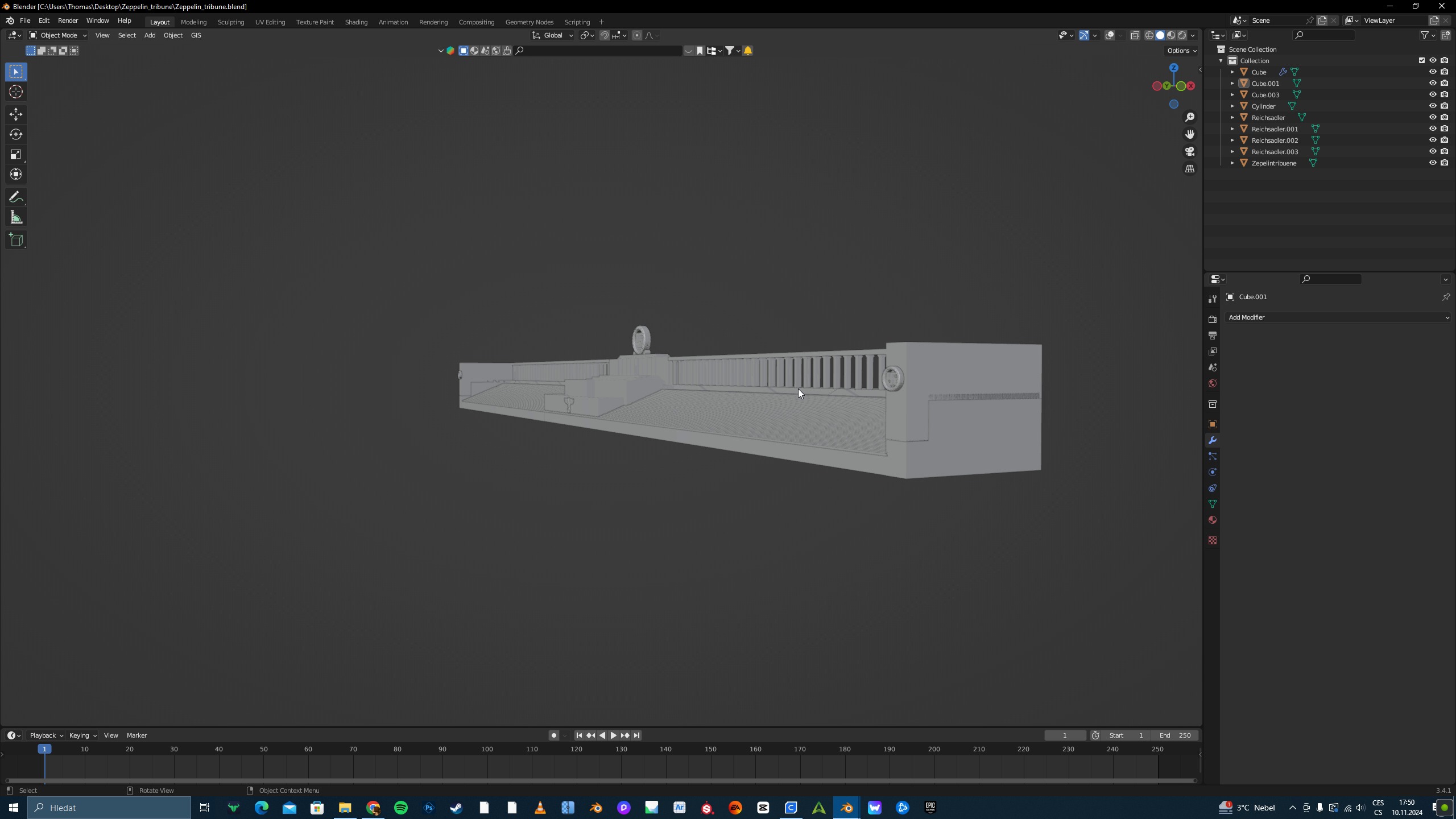 Zeppelin Tribune 3D model_7